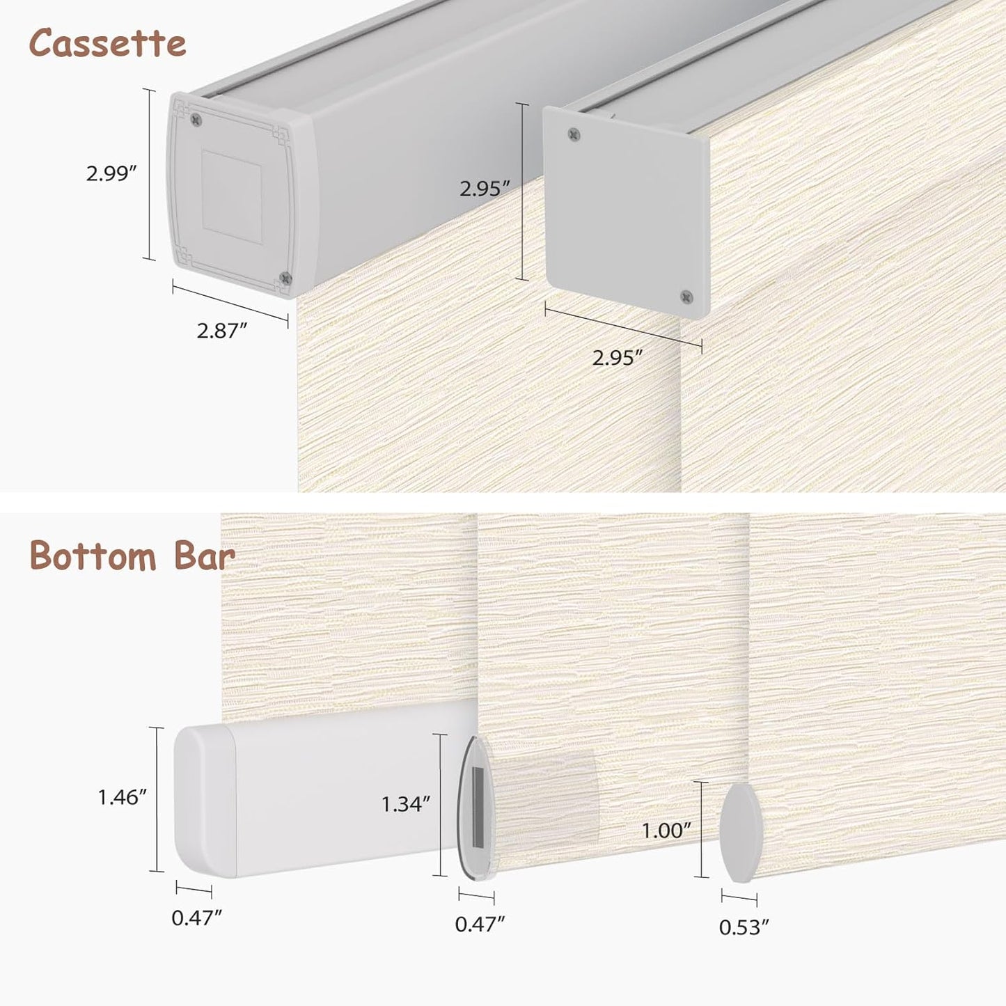 Motorized Roller Blinds with Remote, 100% Blackout Automatic Roller Shades for Bedroom, Bathroom, and Living Room, Customized Size, Tree Ring Beige
