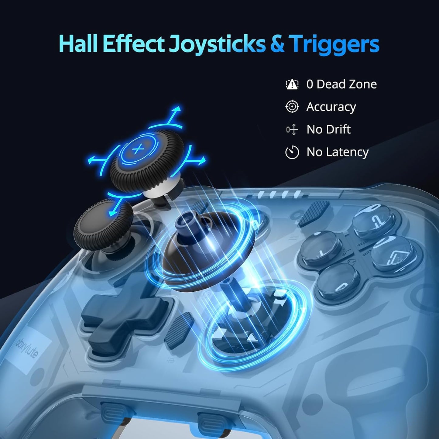 C8 PC Controller - Wireless Bluetooth Gamepad - Hall Effect Joystick RGB Backlit - 1000Hz Polling Rate -Dual Vibrate Macro Buttons for PC, Switch, Switch 2, Steam Deck, Android, iOS, MAC &Tesla Charging Dock