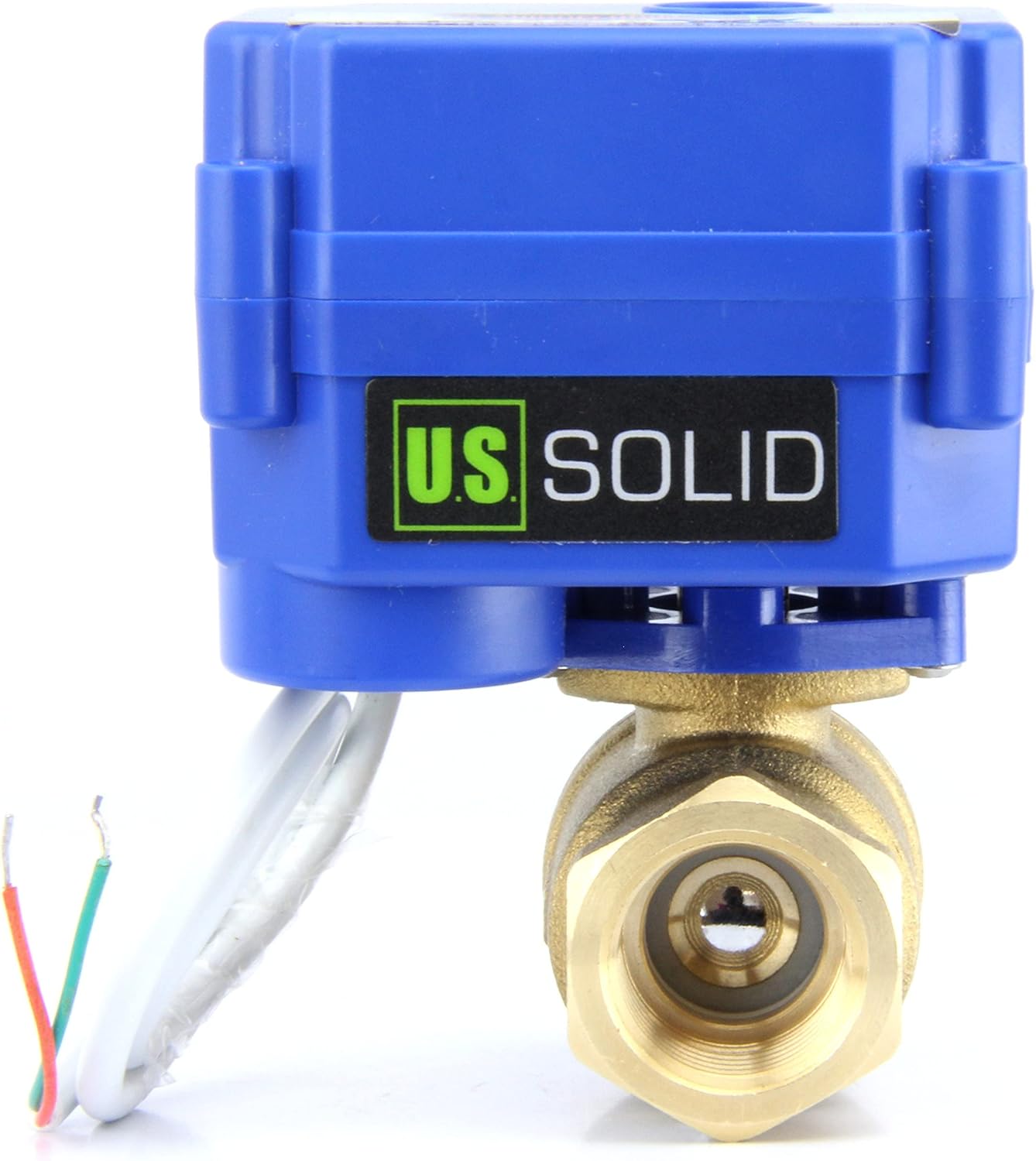 U.S. Solid Motorized Ball Valve- 1" Brass Ball Valve with Standard Port, 9-24V AC/DC and 2 Wire Auto Return Setup (25 Packs)