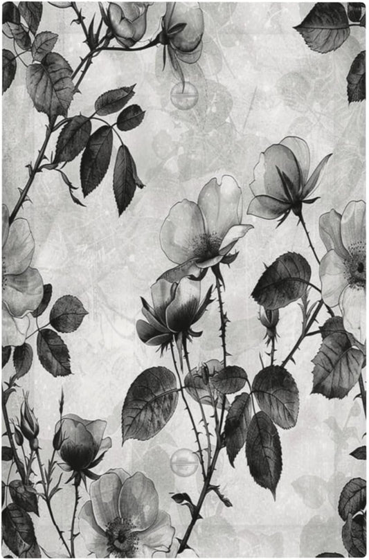 Light Switch Cover Plate Black Breezy Watercolor Garden Floral 1 Gang No Device Blank Electrical Wall Plates Faceplate Decorative Switch Plate for Bedroom Home Decor