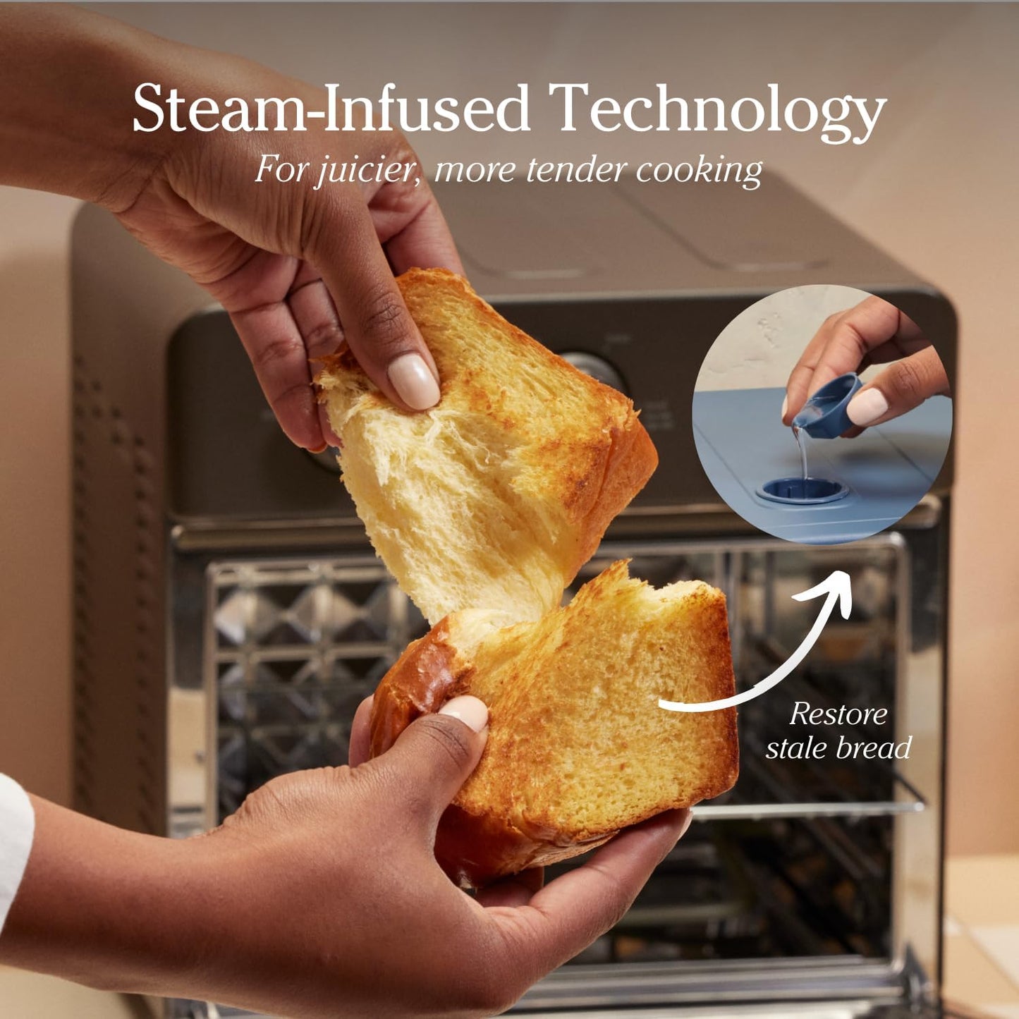 Our Place Wonder Oven | 6-in-1 Stainless Steel Air Fryer Toaster Oven Combo with Basket, Rack, Pan & Tray | Compact 13 QT Countertop Capacity - Toast, Roast, Bake, Reheat, Broil & Steam | Spice