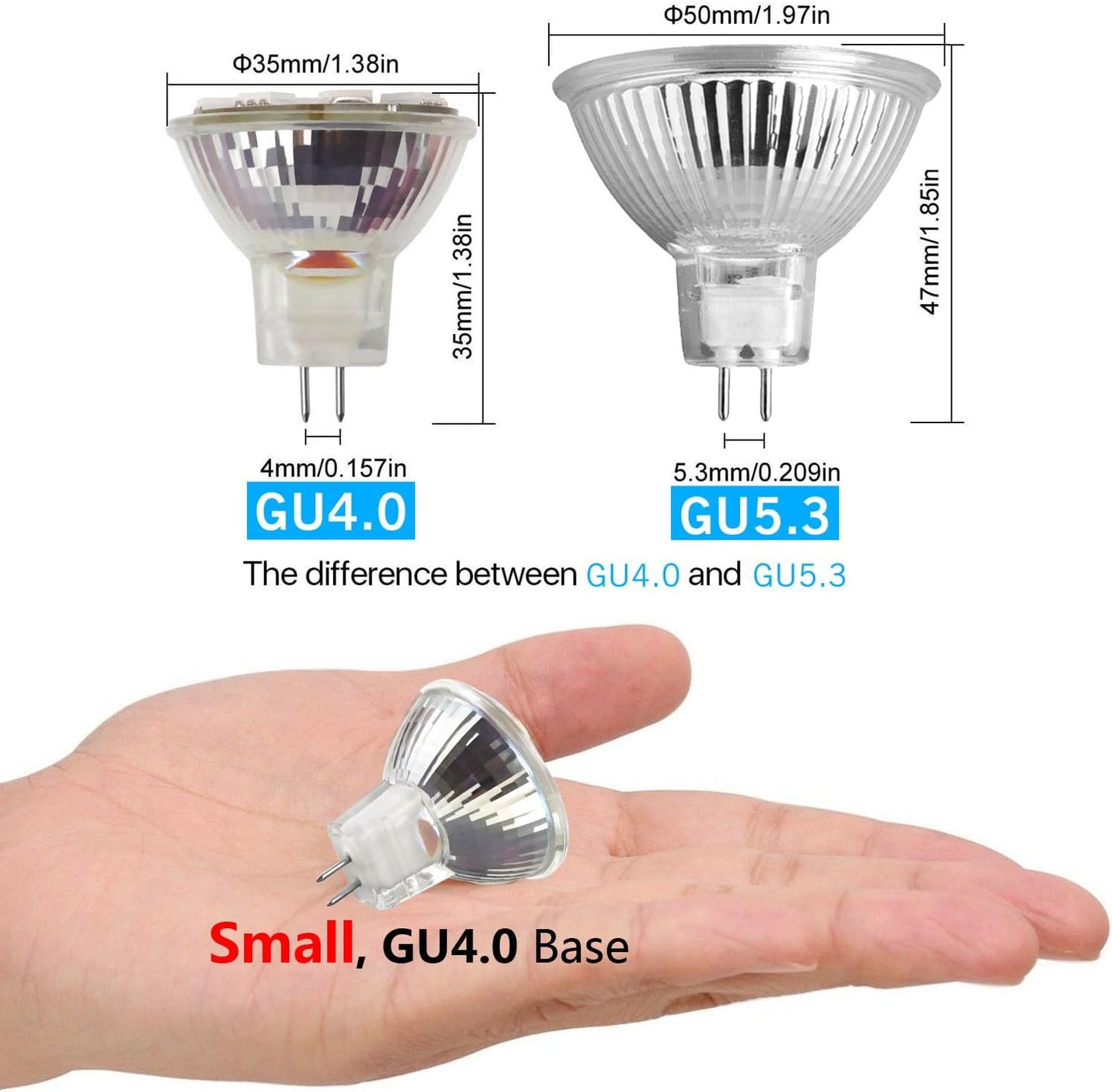 3W MR11 LED Landscape Light Bulbs, Low Voltage 12V 20W Halogen Replacement for Outdoor Landscape Spotlight and Indoor Track Light, GU4 Bi-Pin Base, Soft White 3000K, Non-Dimmable, (Pack of 12)