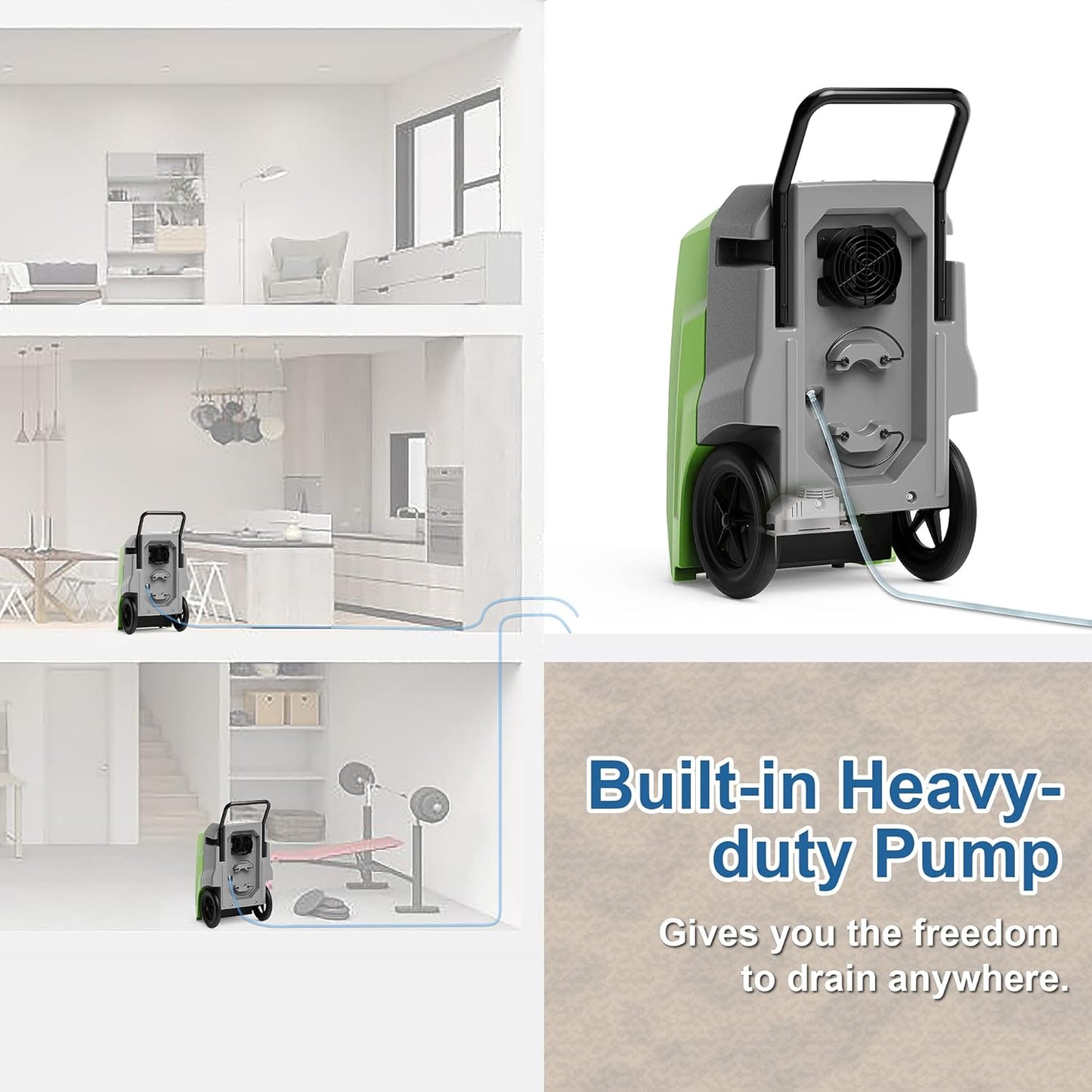 ALORAIR 180 Pints Commercial Dehumidifier with Pump Drain Hose, Smart Wi-Fi Dehumidifier for Large Basement, Industrial or Commercial Space, Smart Wi-Fi, 5 Years Limited Warranty