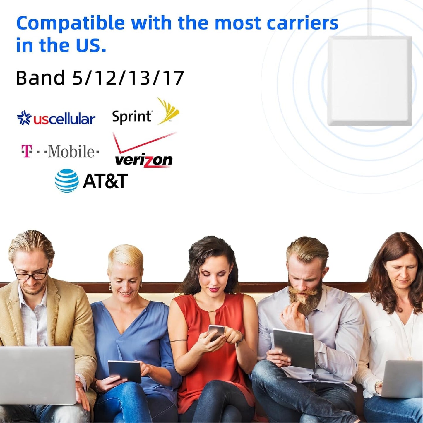 Cell Phone Booster for Home & Multi-Room,Up to 7,000 sq ft,Cell Phone Signal Booster for Band 5/12/13/17,Boost 5G 4G Data for All U.S. Carriers FCC Approved Cell Signal Booster