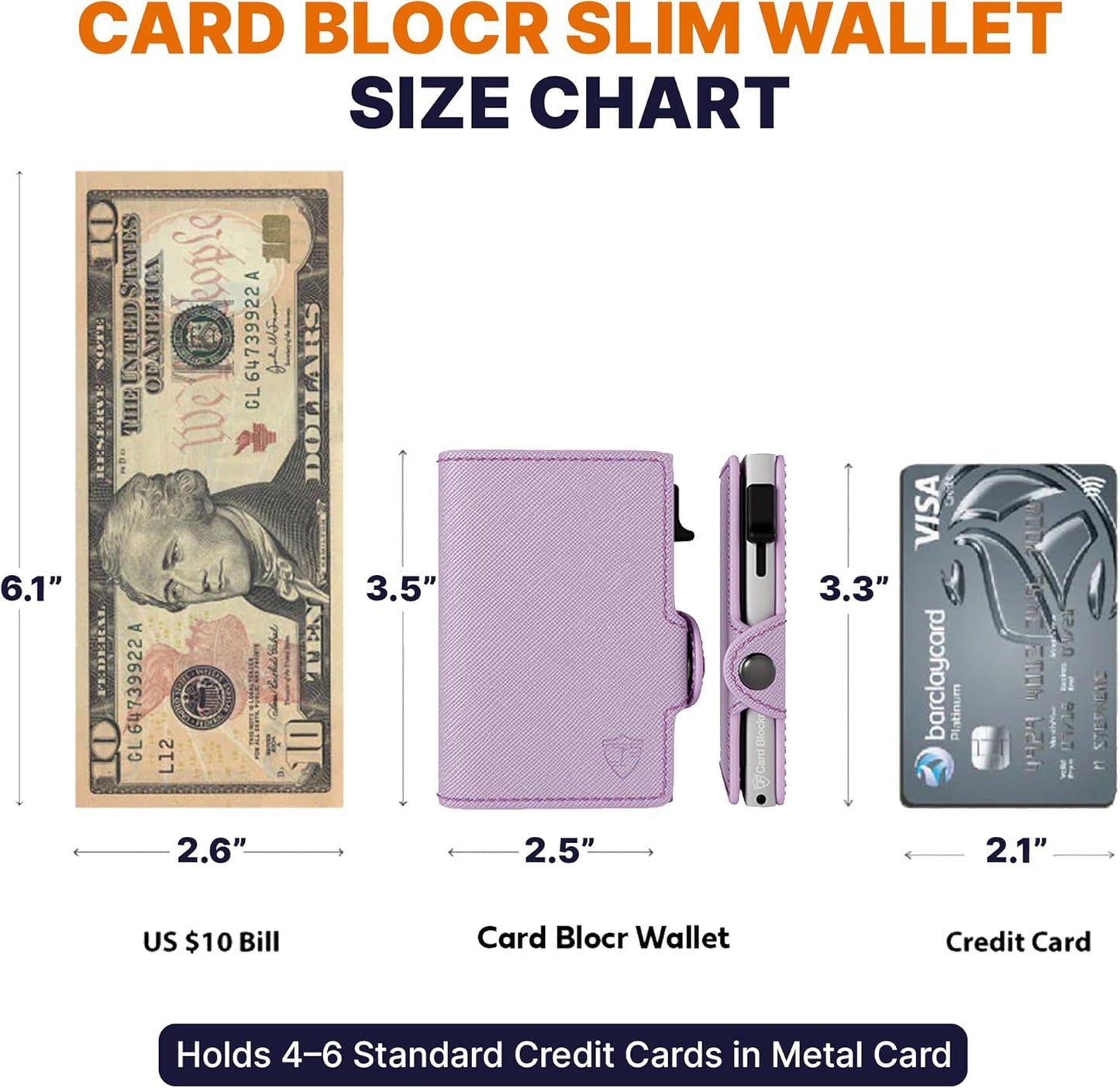 Conceal Plus Small RFID Wallet for Women, Slim RFID Blocking Credit Card Holder Womens Wallet, Smart Pop Up Minimalist Card Case, Holds 4-6 Cards Plus Cash & ID, Compact Travel Wallet 3.25"x2.5"x.5