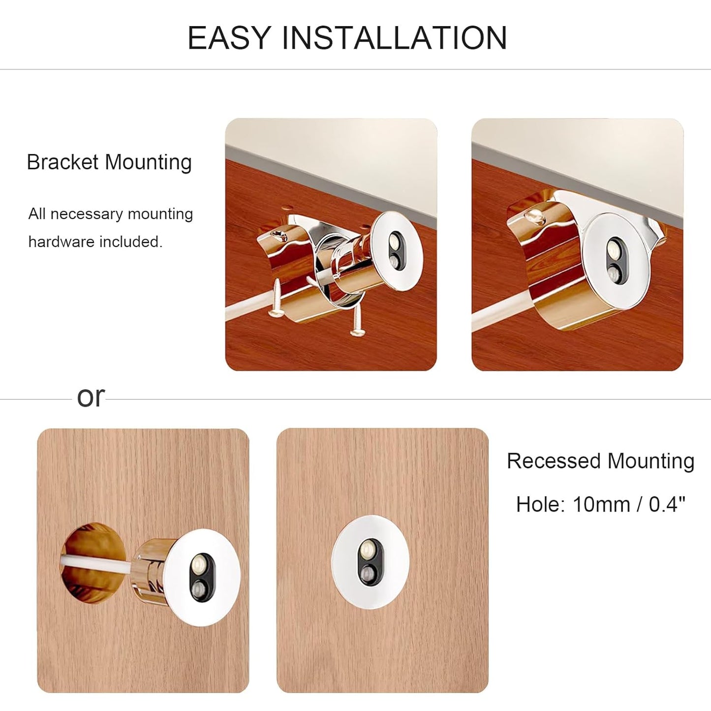 Door Open Automatic Turn On/Off Light Switch, 12V/24V Motion Sensor with 6ft Extension Cable for Cabinet Closet Wardrobe (Double Sensors)