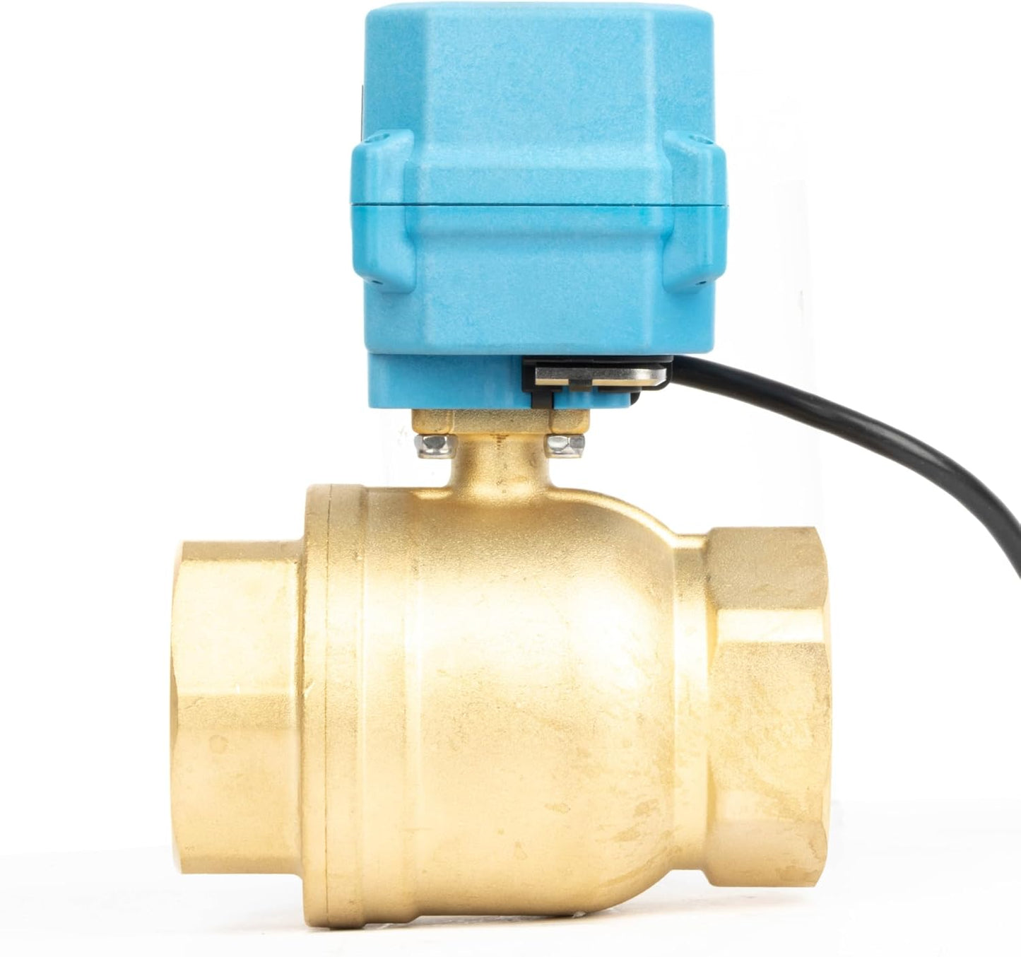 U.S. Solid 2" Motorized Ball Valve with US Plug 110VAC Brass Electrical Ball Valve, IP67, Manual Override, Direction Display Auto Return, Normally Closed, IP67
