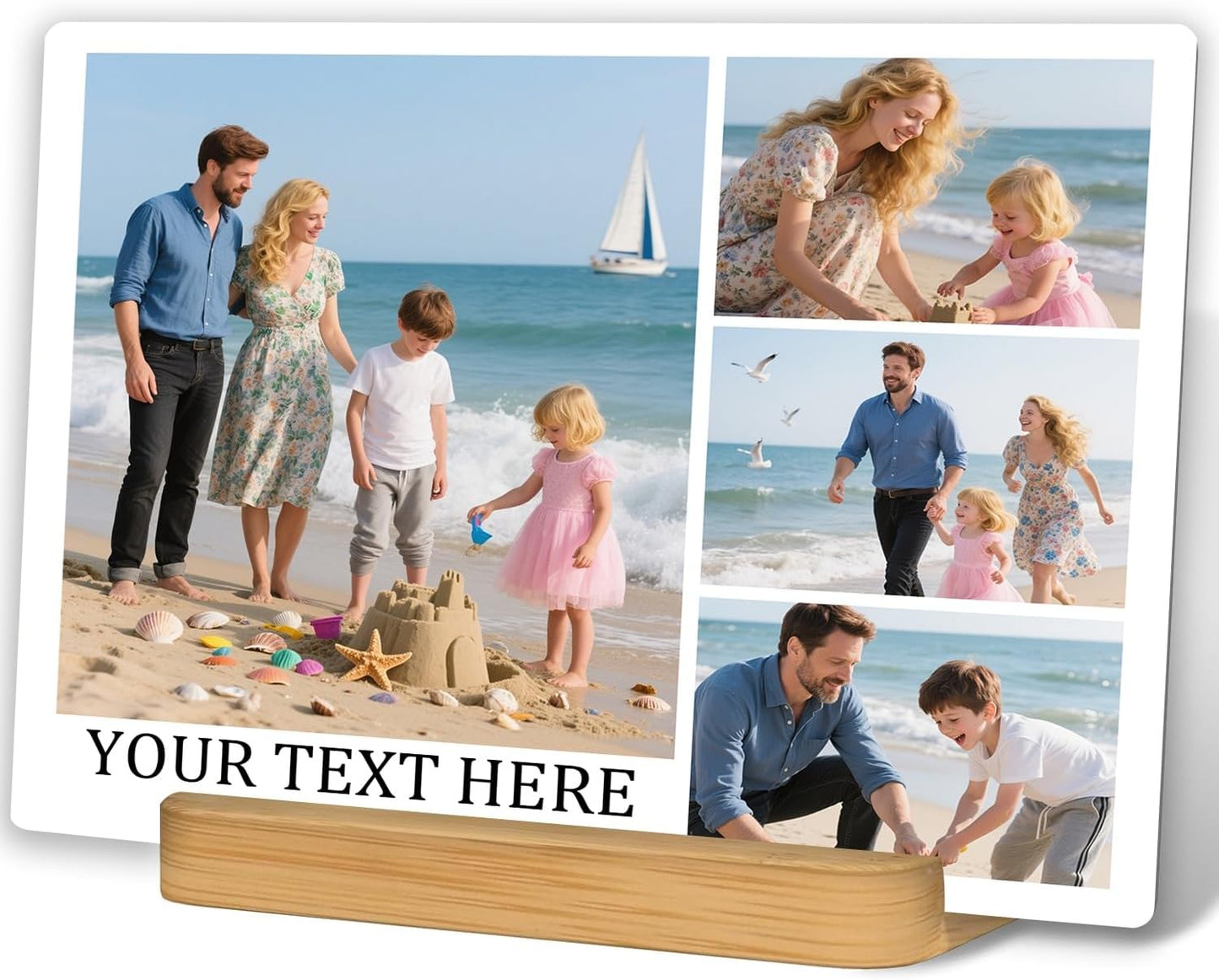 Custom Metal Photo Prints, Personalized Print Photos Frame for Desk, Customize Picture Frames Gifts for friend, remember, Lovers, Family Home