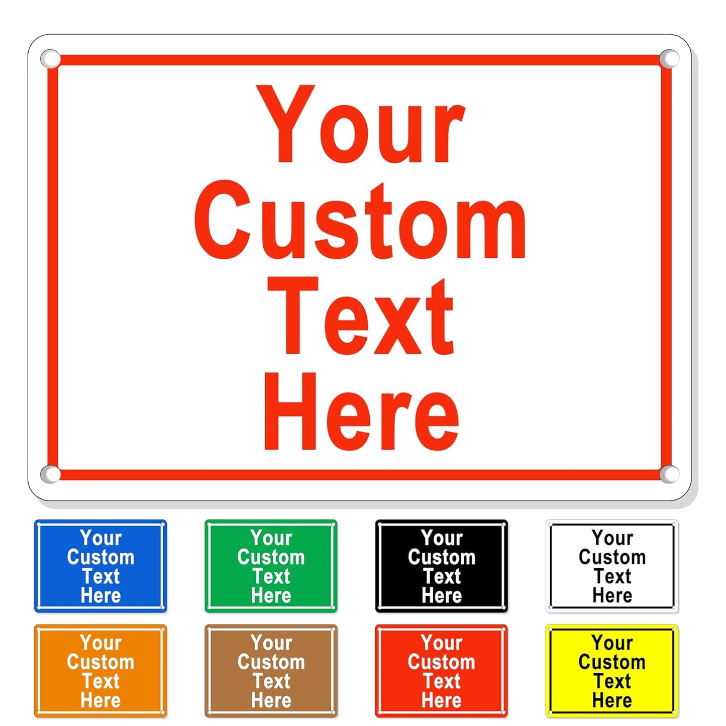Custom Sign Outdoor Metal, Personalized Metal Sign for Parking, Gate, Delivery, Garage, Weatherproof Customized Signs for Outside, Make Your Own Signs Custom(10x7 Inches)