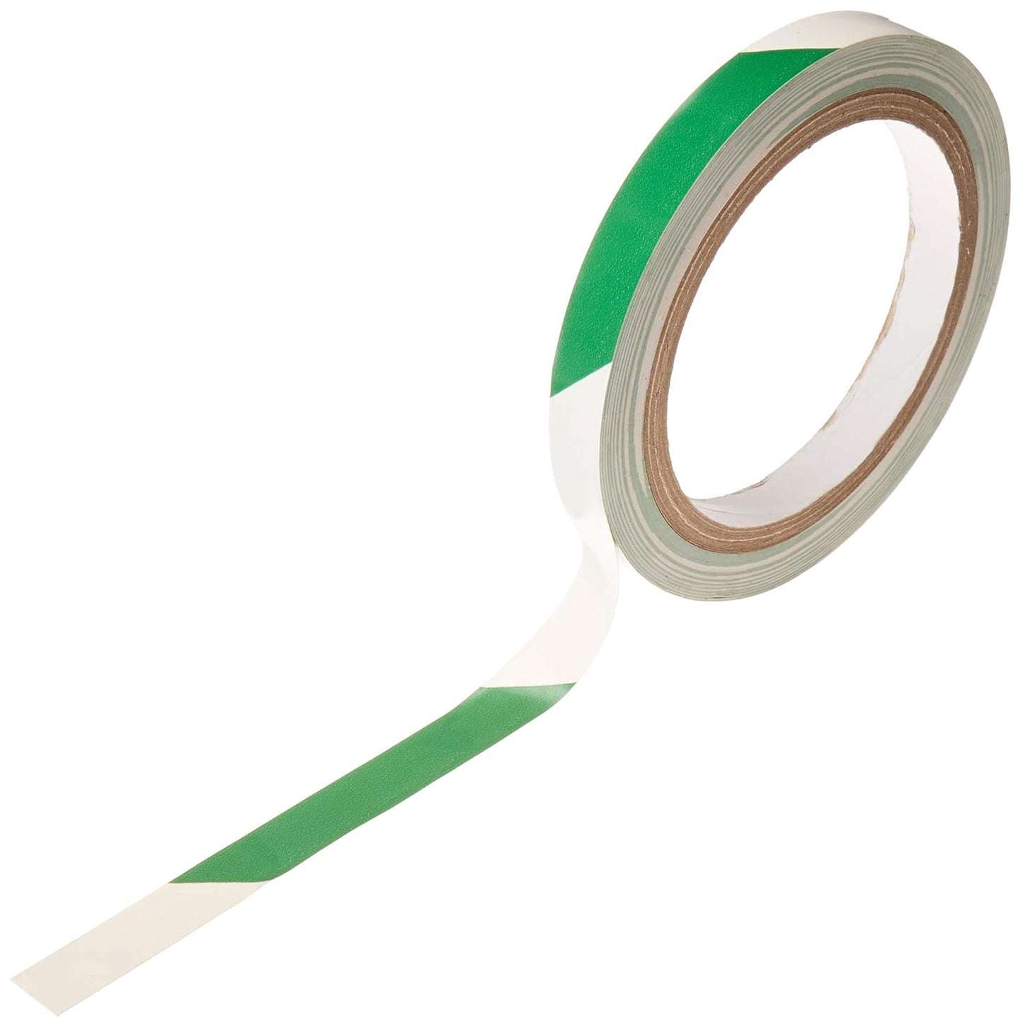 GGR Supplies T.R.U. SST-618C Green & White Hazard Warning Safety Stripe Tape: 1/2" in. Wide x 18 yds.