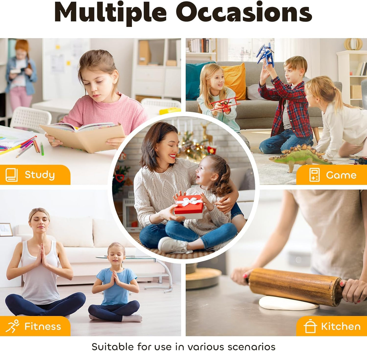 Visual Timer 60-Minute - Silent Analog Countdown Time Timer with Optional Alarm, Focus Tool for ADHD & Autism, Time Management for Homework, Chores, Office, Kitchen, Teaching & Study Routines