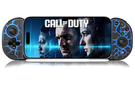 arVin Phone Controller for iPhone 15/14/13/Galaxy S23/S22/S21, Android Gaming Controller Unique Crack Wireless Gamepad with 8 Color RGB Lights/Turbo/Hall Effect Joystick for Call of Duty Mobile/Diablo