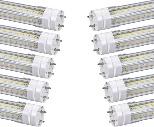 T8 LED Tube Lights 4ft,f40t12 Fluorescent Bulb Replacement,36W 3600lm,Daylight White 5000K,G13 4ft LED Bulbs,T12 Fluorescent Light Bulbs 48inch,Dual-Ended Power,Ballast Bypass,Pack of 10