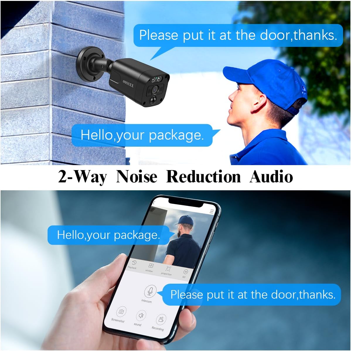 (All-in-One 10.1" IPS 8MP Monitor) 2-Way Audio PoE Outdoor Home Security Camera System Wired Outdoor Video Surveillance IP Cameras System