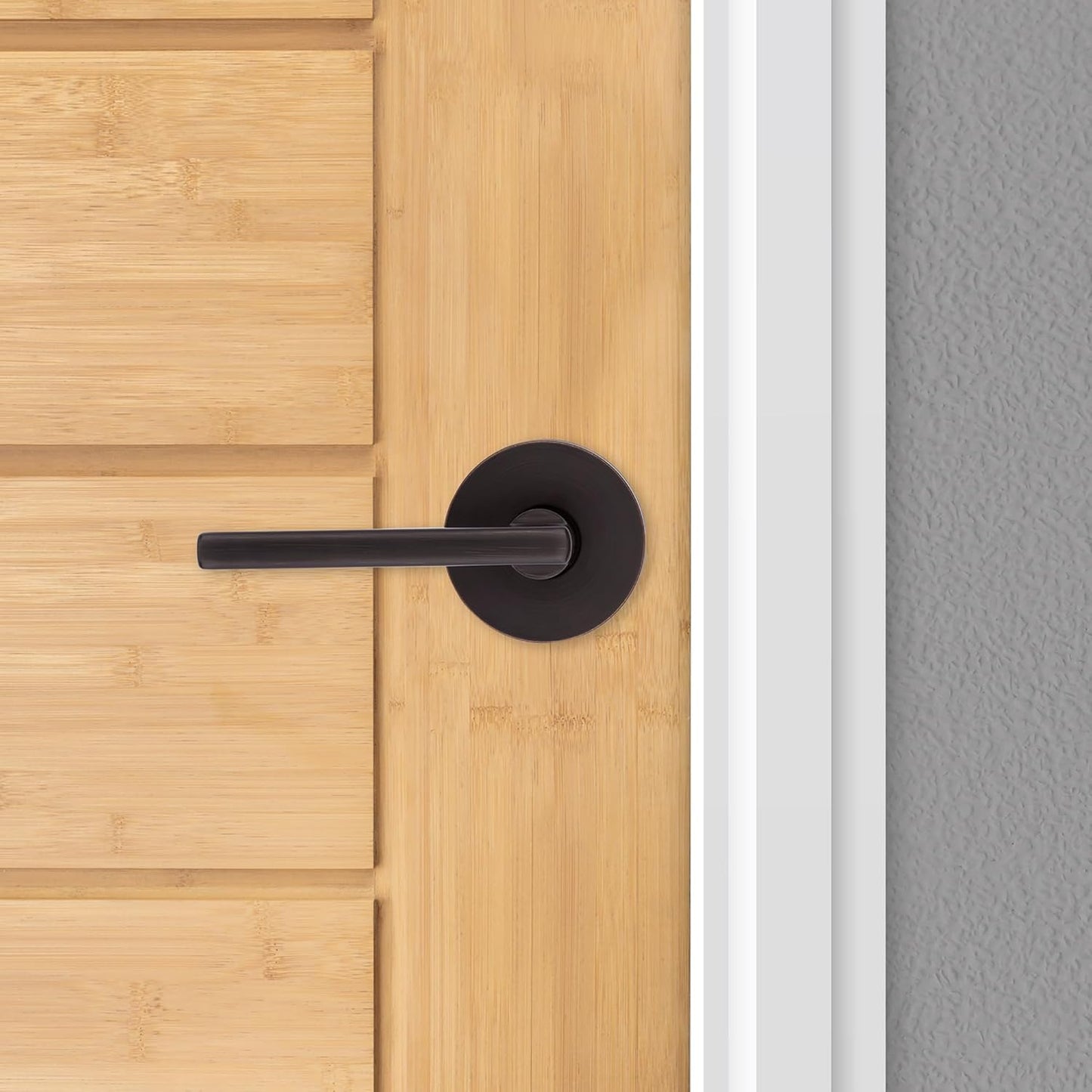 Kwikset Halifax Interior Passage Door Knob, Round Handle for Closet and Hallway Doors, Non-Locking Doorknob in Venetian Bronze, with Microban Protection