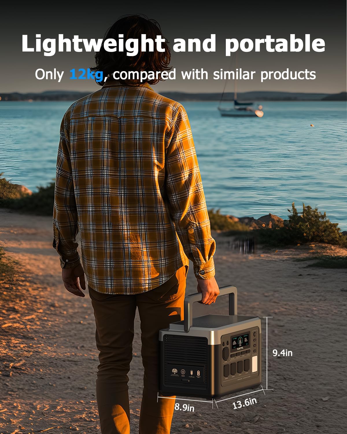 OUKITEL P1000 Plus 1800W/1024Wh Power Station with 100W Solar Panel, 1200W Fast Charging, Solar Generator with 4 AC Outlets (3600W Peak), APP Control Battery Backup for Home, Camping & RVs
