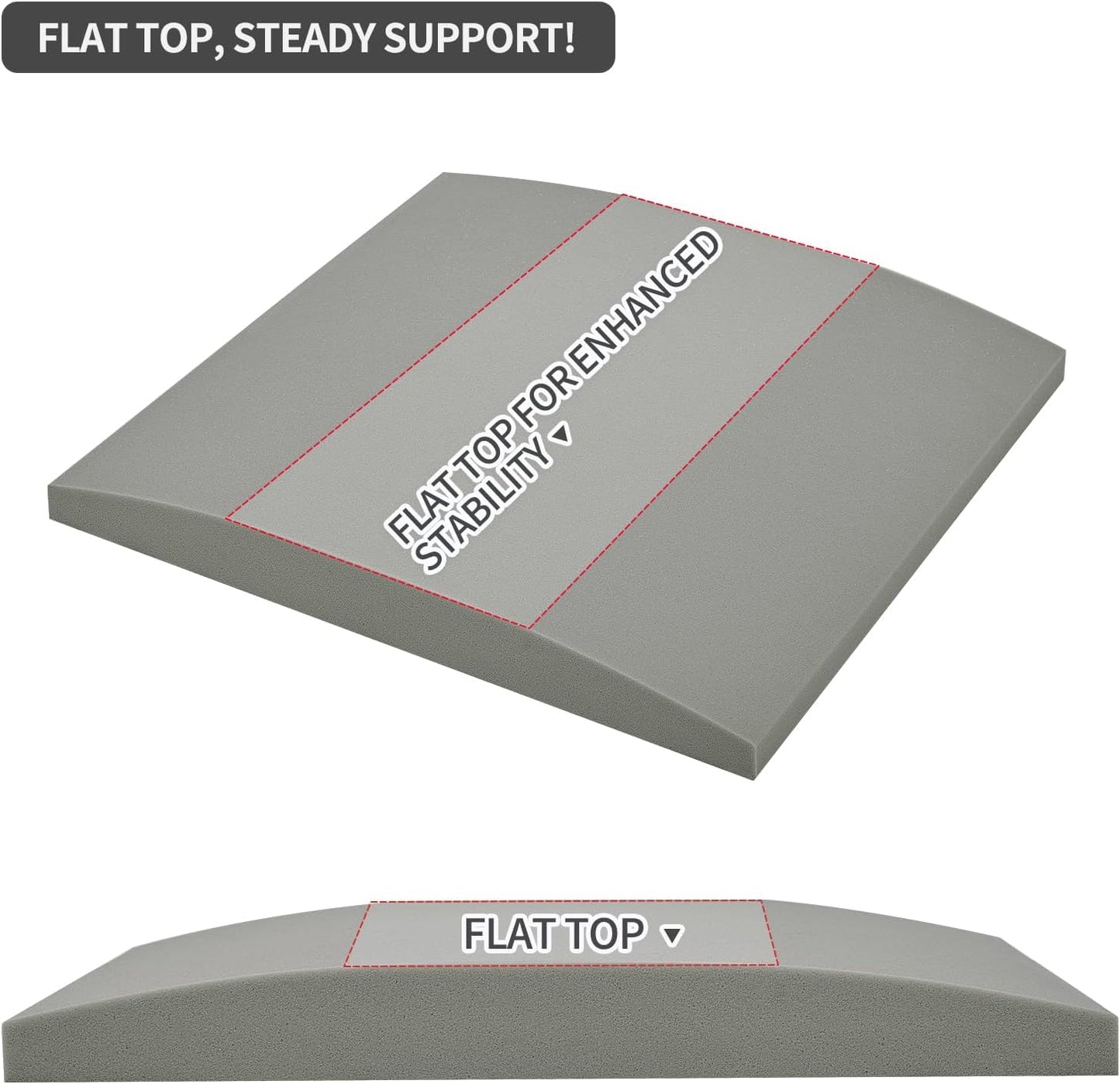 HAVARGO Couch Cushion Support High Density Foam 24X24X2.4 Inches Sofa Couch Supports for Sagging Cushions Light Grey 3Pc with Anti Slip Mesh Fabric
