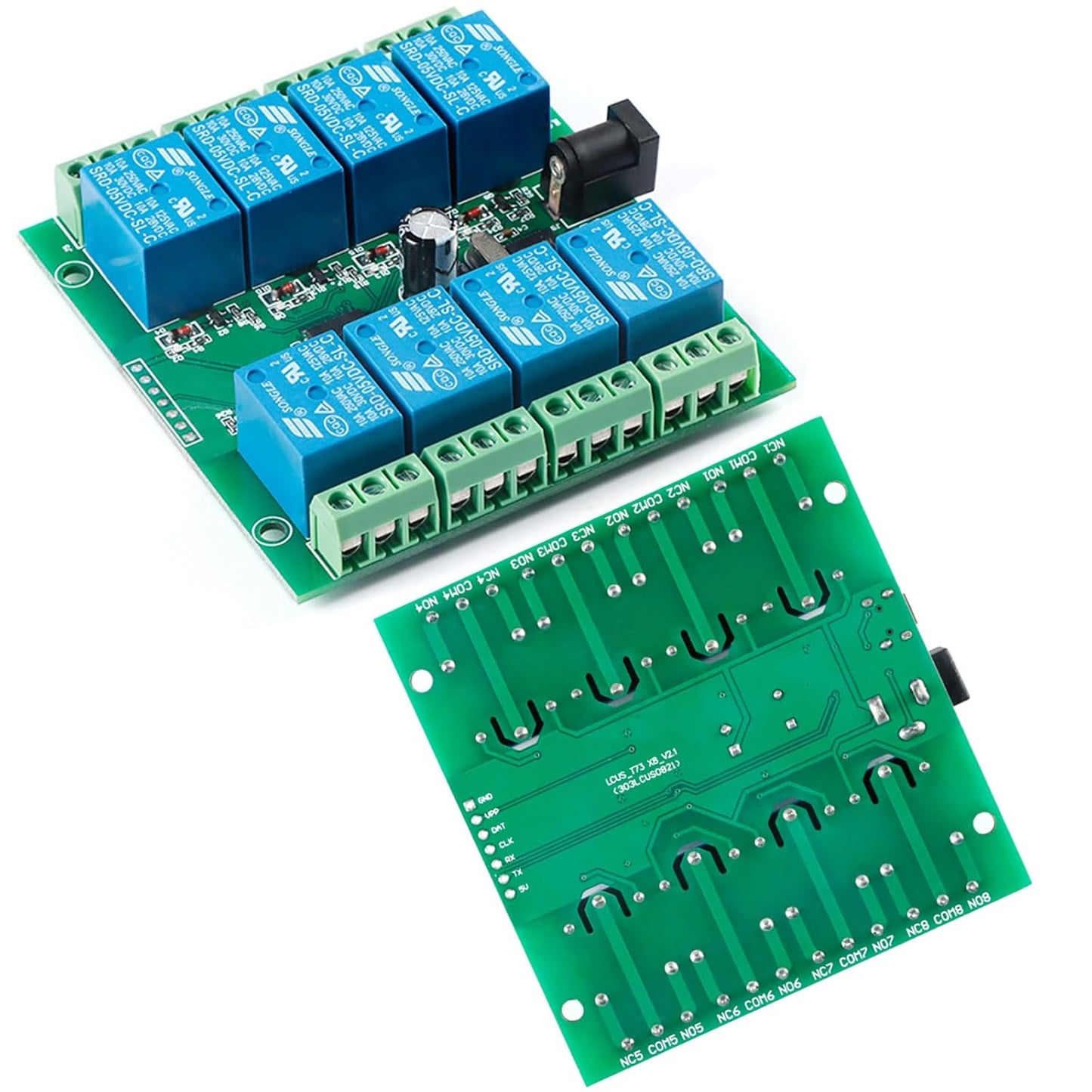 LCUS-8 USB Relay Module 8 Channel with Overcurrent Protection for Home Automation, Serial Control, Intelligent USB Switch