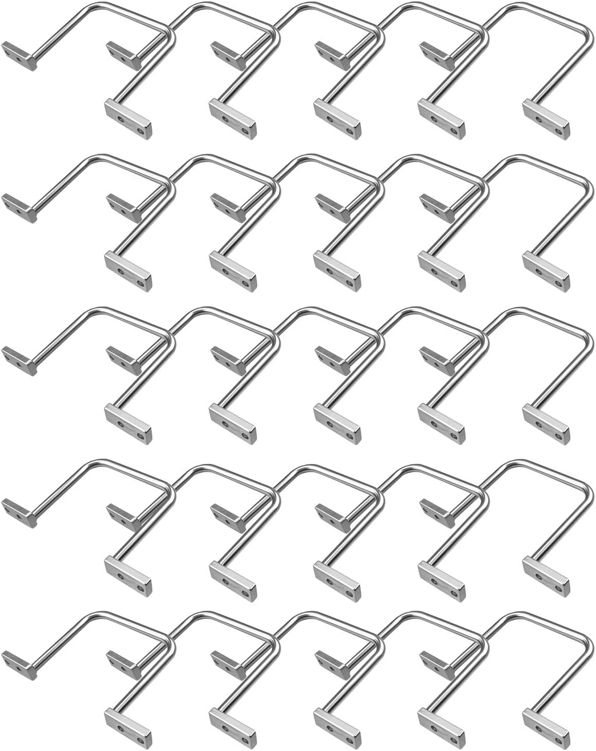25Pcs 3 Inch D Rings, Aluminum Heavy Duty Distribution Rings for Managing and Organizing Electric Cables Wires, Silver