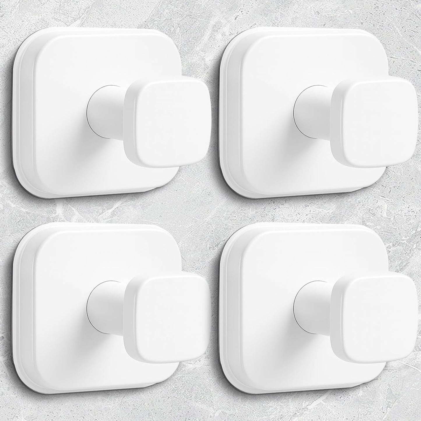 Shower Hooks for Inside Shower,Reusable Suction Cup Hooks for Glass Window,Mirror,Removable Towel Hooks for Bathroom,4 Pack(White)