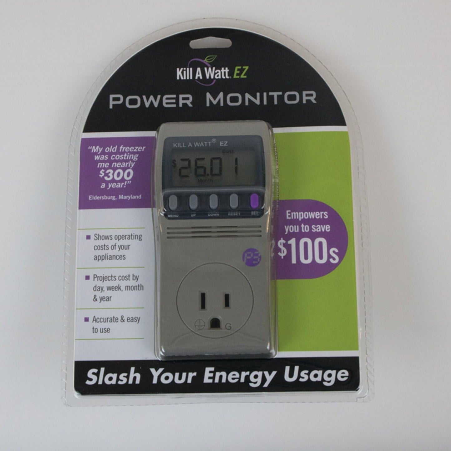 P3 International P4460 Kill A Watt EZ Electricity Usage Monitor, grey (3-Pack)