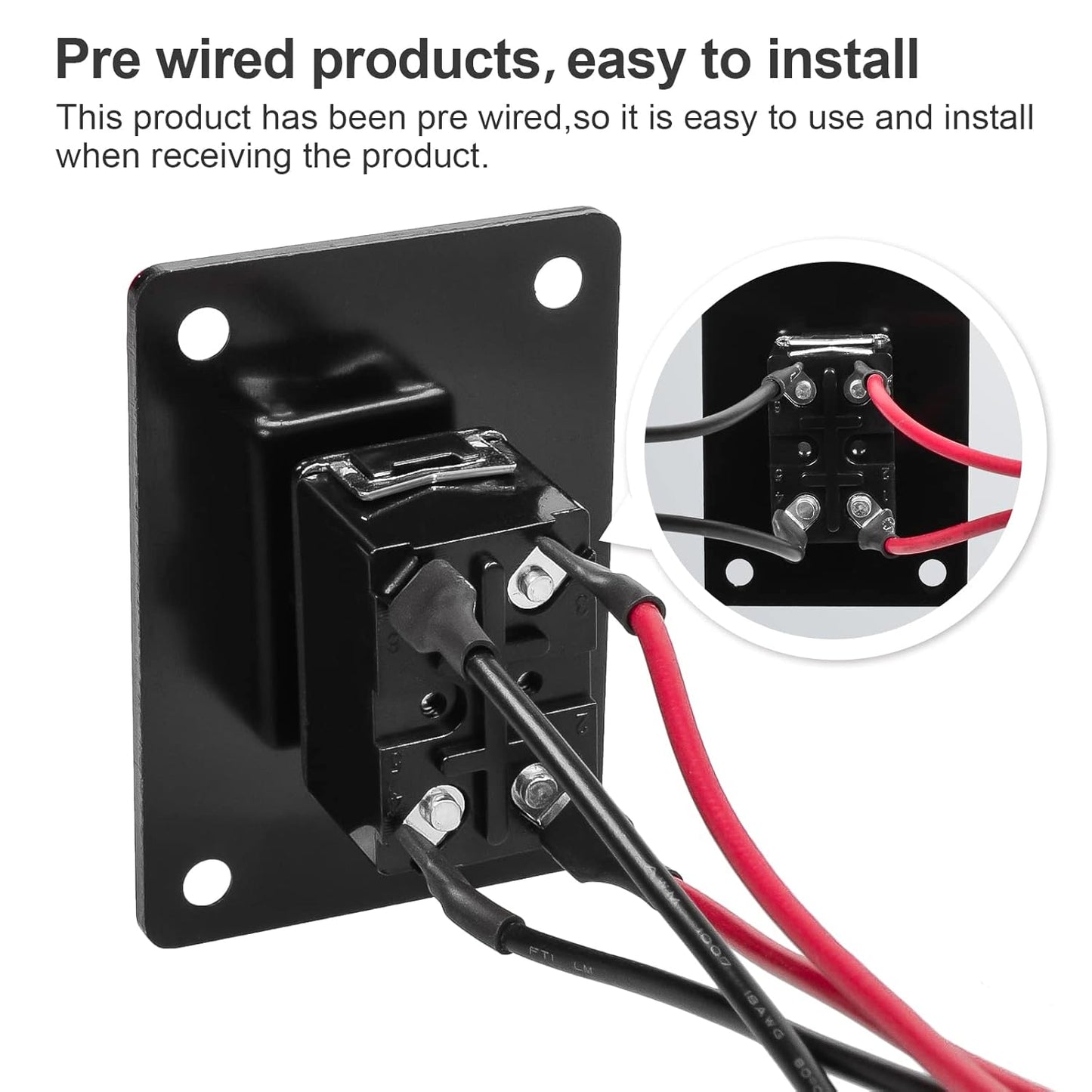 Button Switch Rocker Switch Toggle Switch Four Pin Two Position ON/Off Prewired Power Transfer Switch with Mounting Plate,Waterproof Cap.