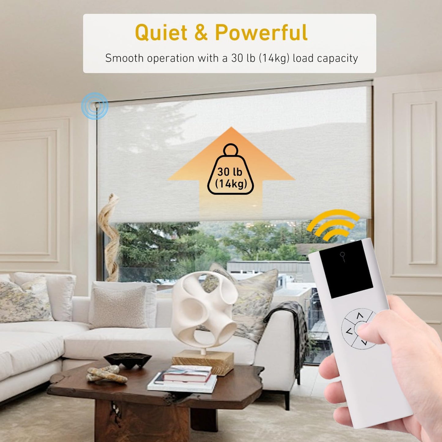 ZigBee Smart Motor for 2" (50mm) Shade Tube – Compatible with Alexa, Google Home, Tuya Smart Life App – Battery-Powered Roller Blind Motor