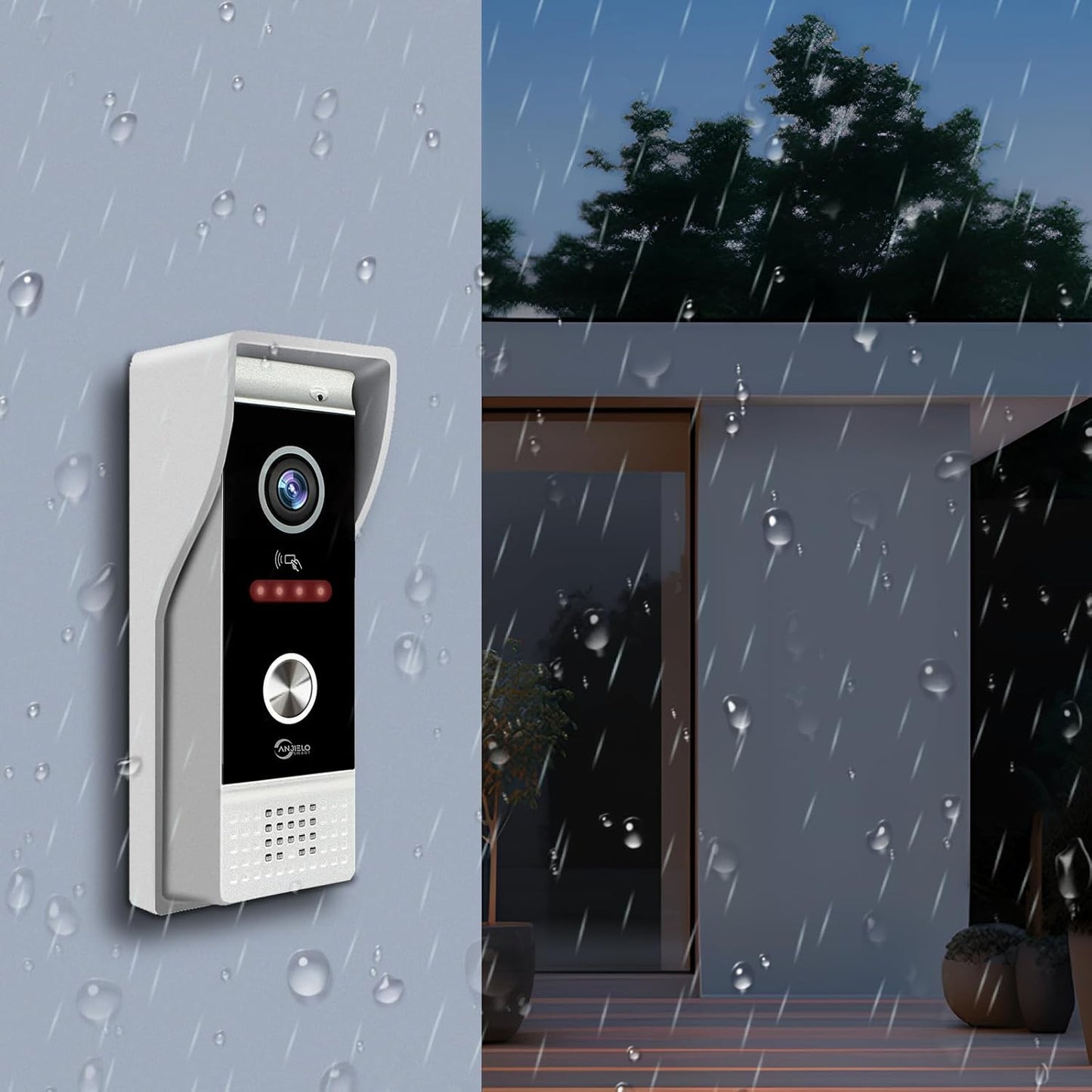Video Doorbell Intercom System,10 Inches Touch Screen (Black) Video Doorbell Door Phone System,Support Remote Unlock, Dual-Way Intercom,Night Vision for Villa House Apartment (1-Camera + 3-Monitor)