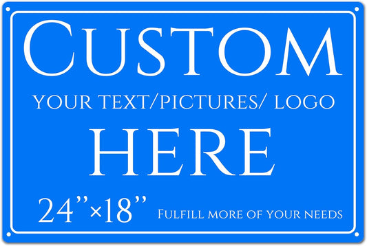 personalized signs, personalized metal sign，Aluminum Weatherproof Metal Sign Multiple Sizes, Double-sidedCustomize for Office, Business, Workplace, Factory, Delivery Signs(24 * 18 Inch)
