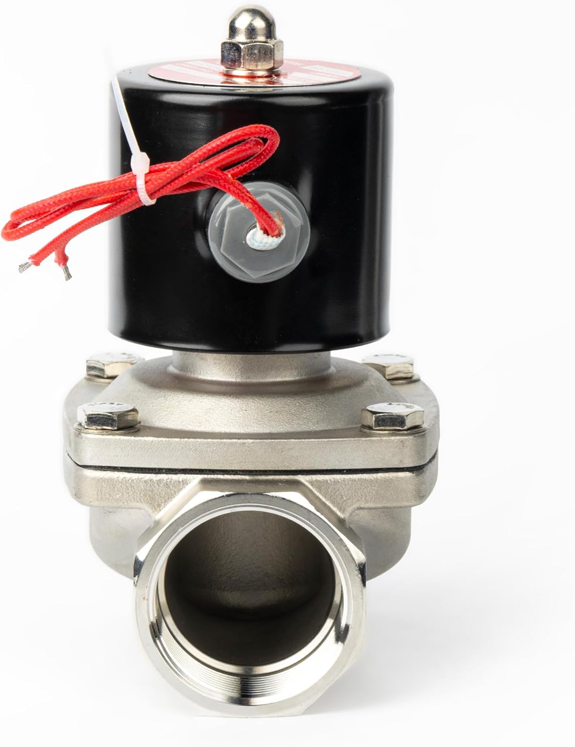 U.S. Solid 1-1/2" Solenoid Valve - 110V AC Stainless Steel Electric Solenoid Valve, Normally Closed, Viton Seal