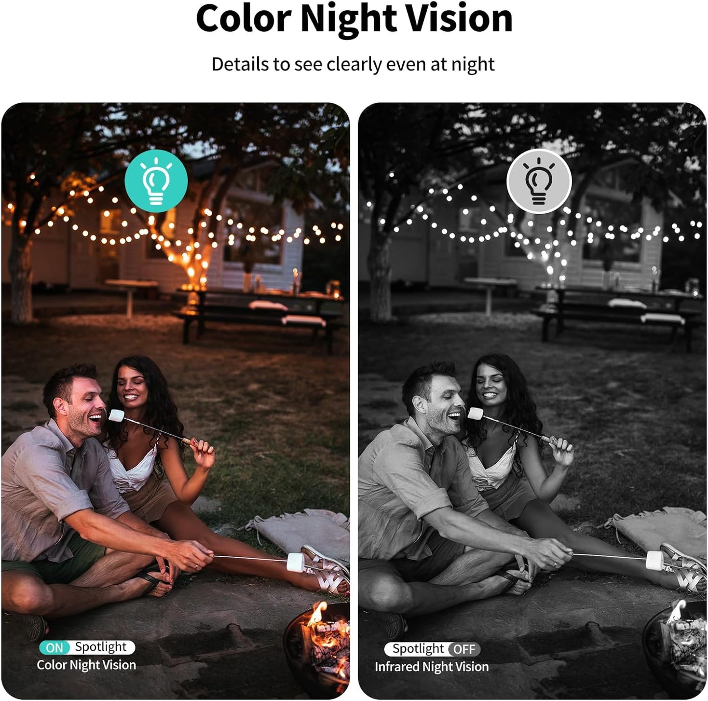 2K UHD Smart Wireless Security Camera Indoor/Outdoor,Battery Powered WiFi Camera with Color Night Vision, Motion Detection, 2-Way Audio, Weatherproof, Cloud/SD Storage for Home Security (2.4GHz Only)