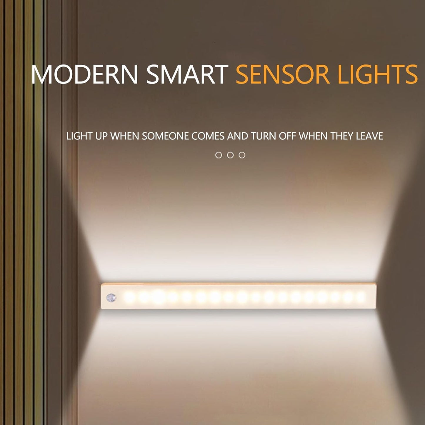 4 Pcs Punch-Free Smart Sensor Magnetic Rechargeable Led Lights, Motion Sensor Light Indoor, USB C Rechargeable Closet Under Counter Lighting for Kitchen,Wardrobe,Cupboard (30cm/11.8in)