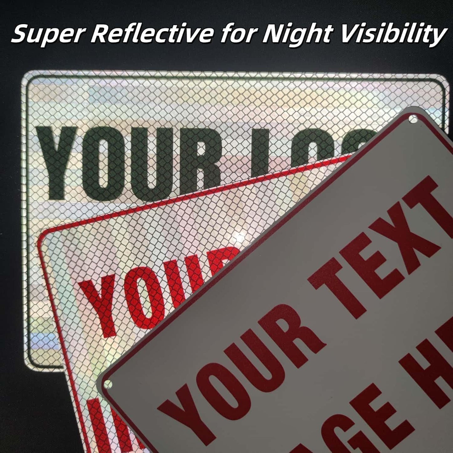Custom Signs Outdoor Metal, Personalized Metal Sign, 14"x 14" Rust Free Aluminum, Reflective Option, Waterproof, Durable Ink