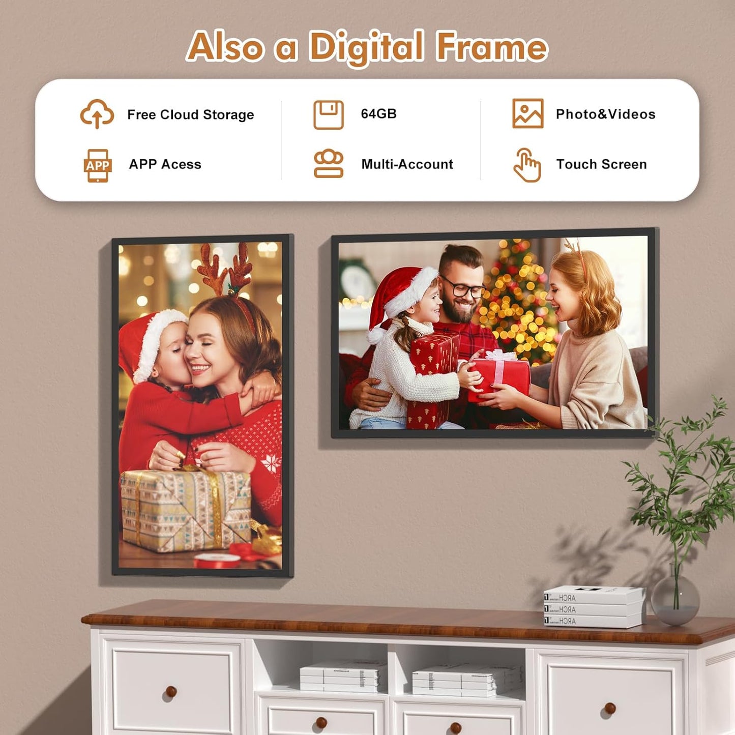 32" Smart Digital Calendar for-Family-Business-Planner - Electronic Calendar for Business Chore Chart, Touchscreen Display for Family Schedules, Auto-Sync Google iCloud Outlook Calendars for Kid Adult