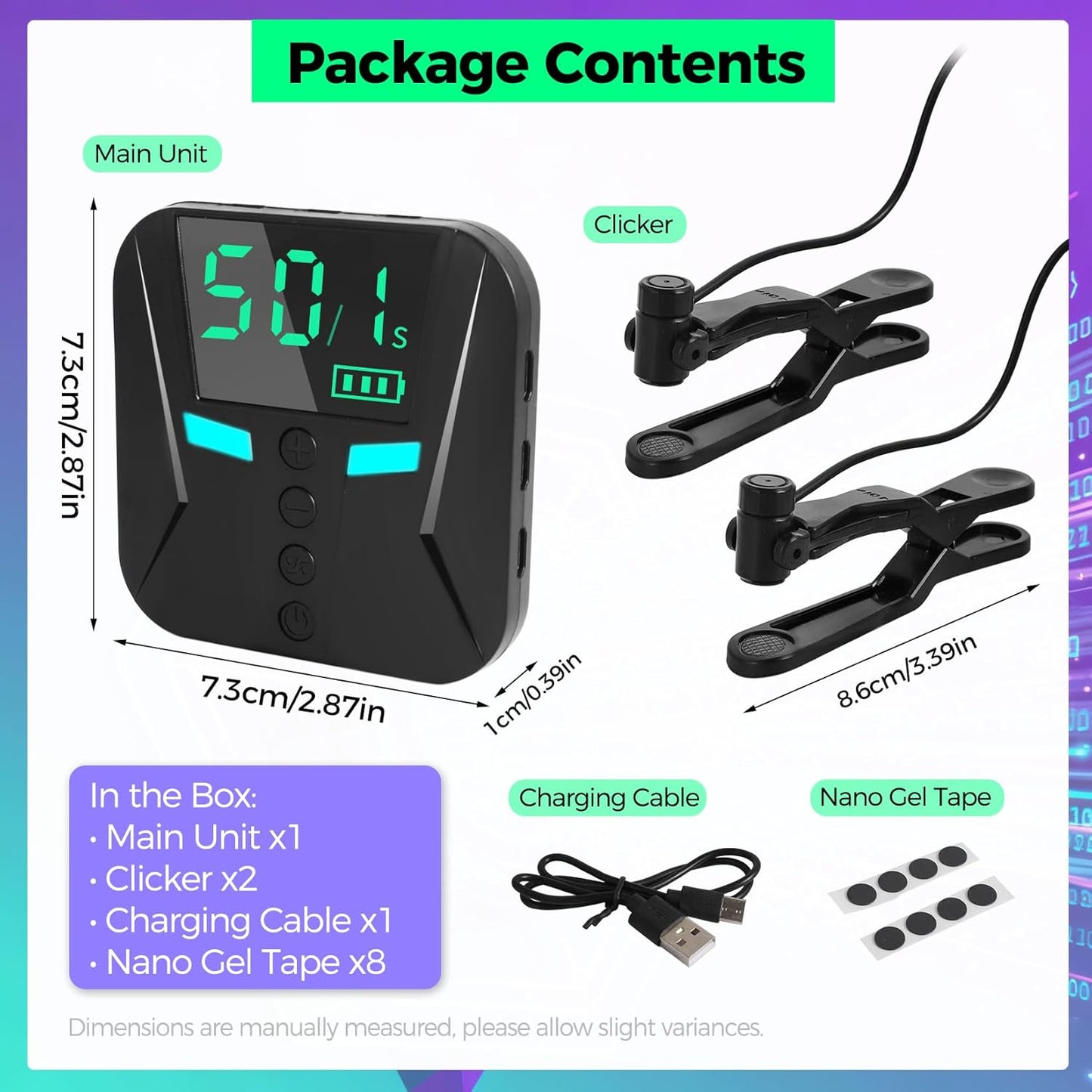 PAWFECTJEE Auto Clicker for iPhone Android, Gaming Screen Tapper with 50 Clicks/Sec, Ultra-Slow Mode, Compatible with iOS iPad, Live Likes & Rewards (Controller with 2 Click Heads)