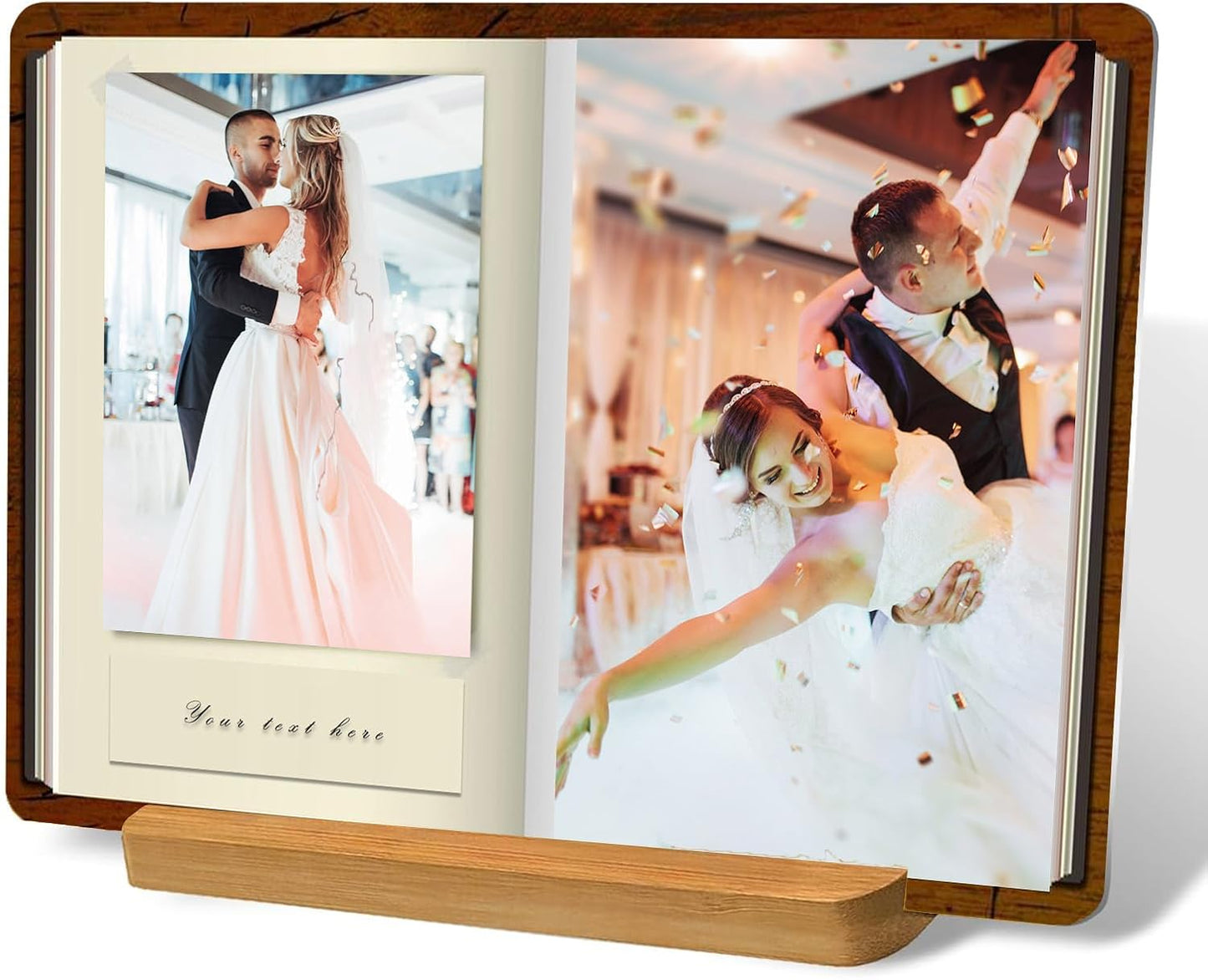 LOUISMIAA Custom Metal Picture Frame Prints,Personalized Photo Frames with Easel,Customized Metal Collage Picture Frame Gift for Family, Lover and Friend,Couple