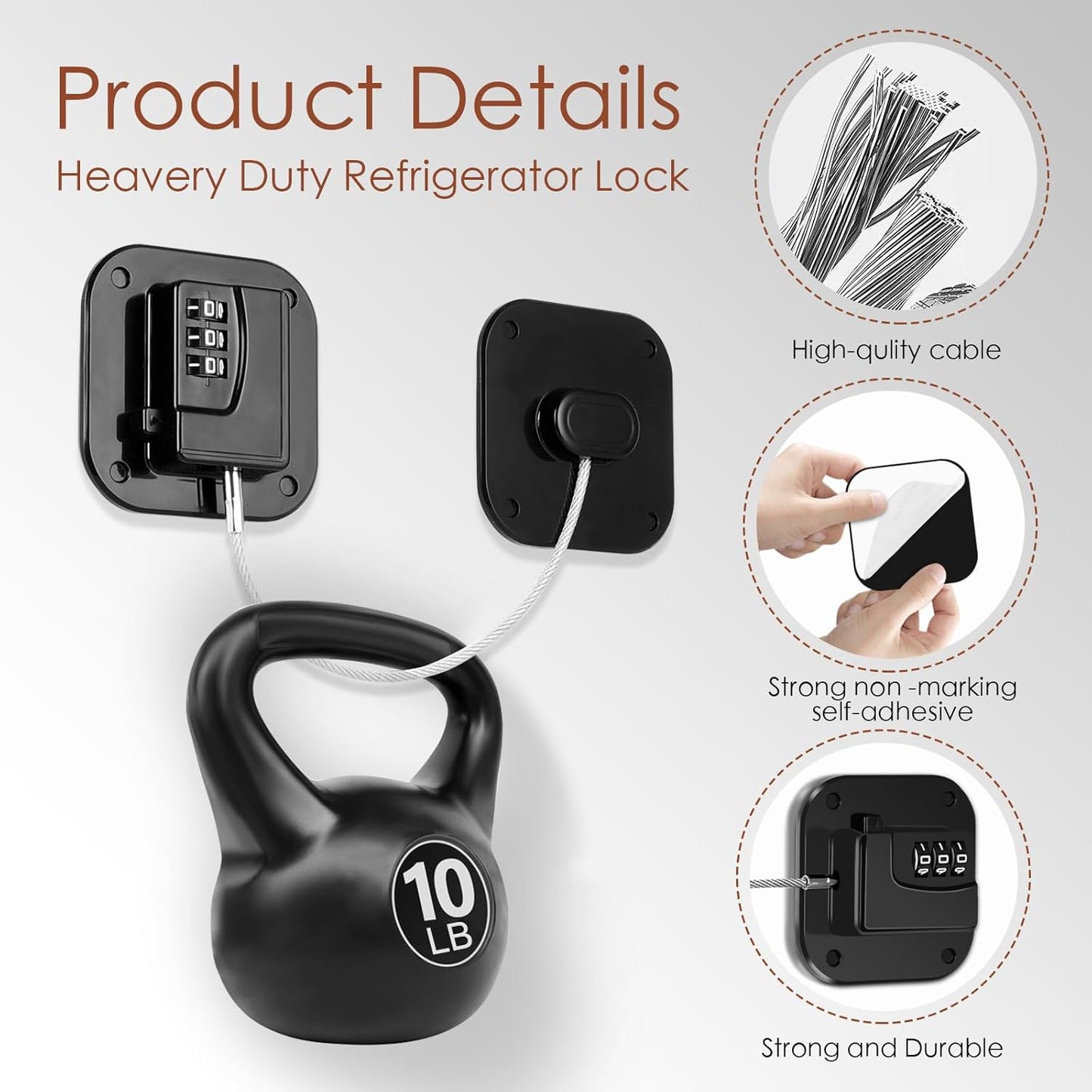 Refrigerator Lock, Combination Lock for Refrigerator Cabinets