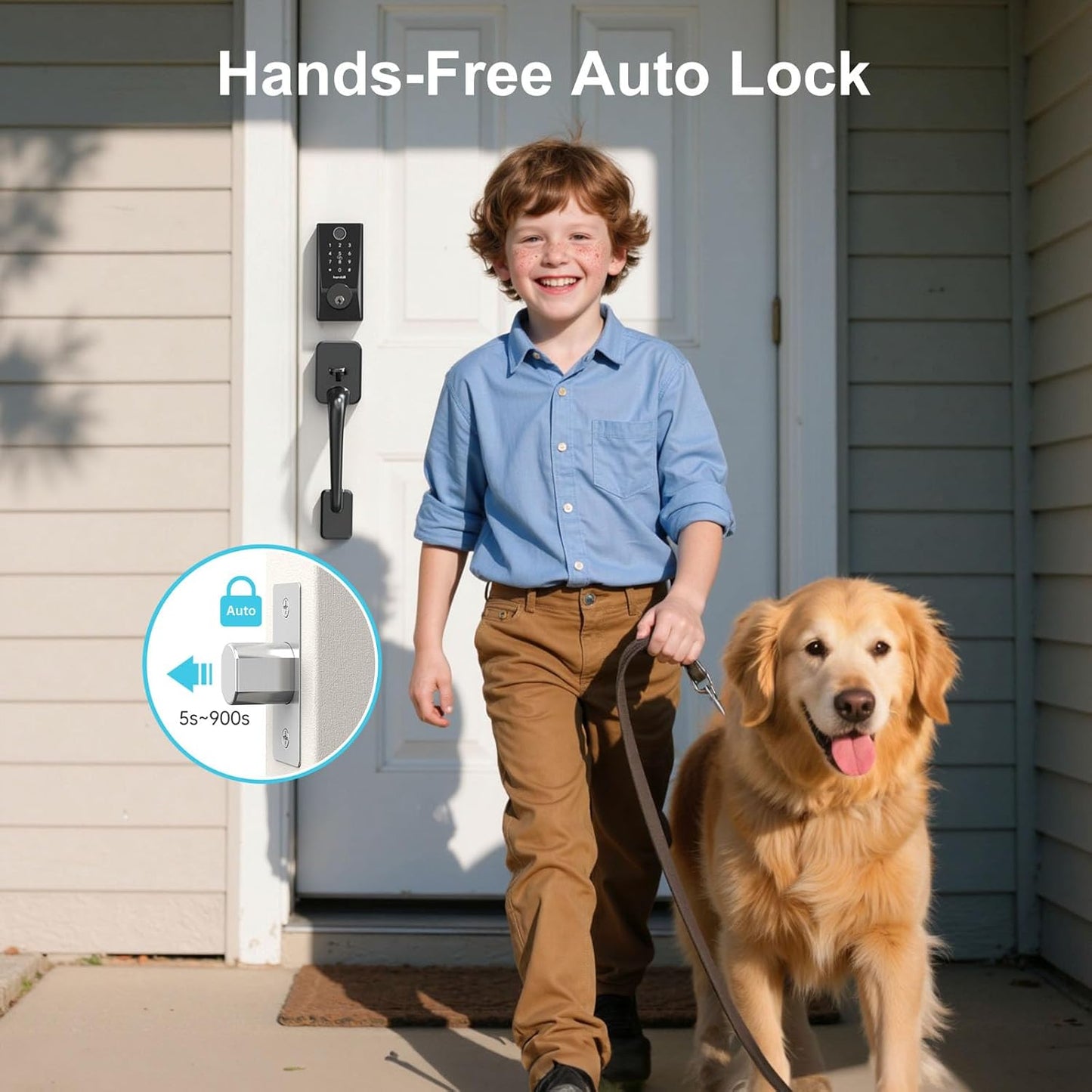Hornbill WiFi Smart Locks for Front Door: Keyless Entry WiFi Keypad Deadbolt Lock, Compatible with Alexa, Remote Control, Fingerprint Password Unlock, Auto Lock, Built-in Wi-Fi (2.4Ghz)