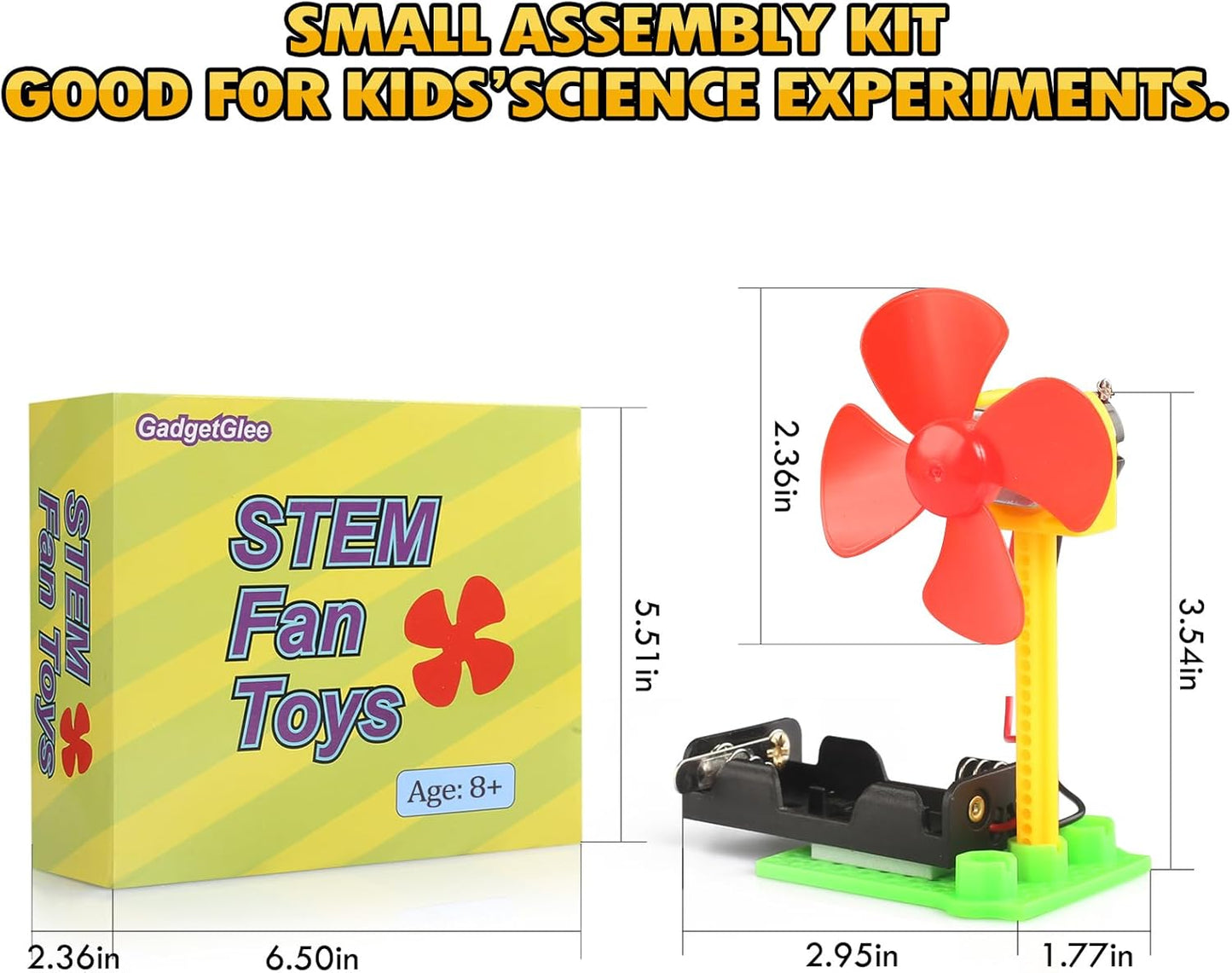STEM Toys Science Kits, 7 Bulk Electric Circuit Kit for Kids Classroom, STEAM Activities Crafts Electrical Experiment 2nd 4th 5th Grade STEM Gifts, Build a Fan Activity Projects School Party Favors