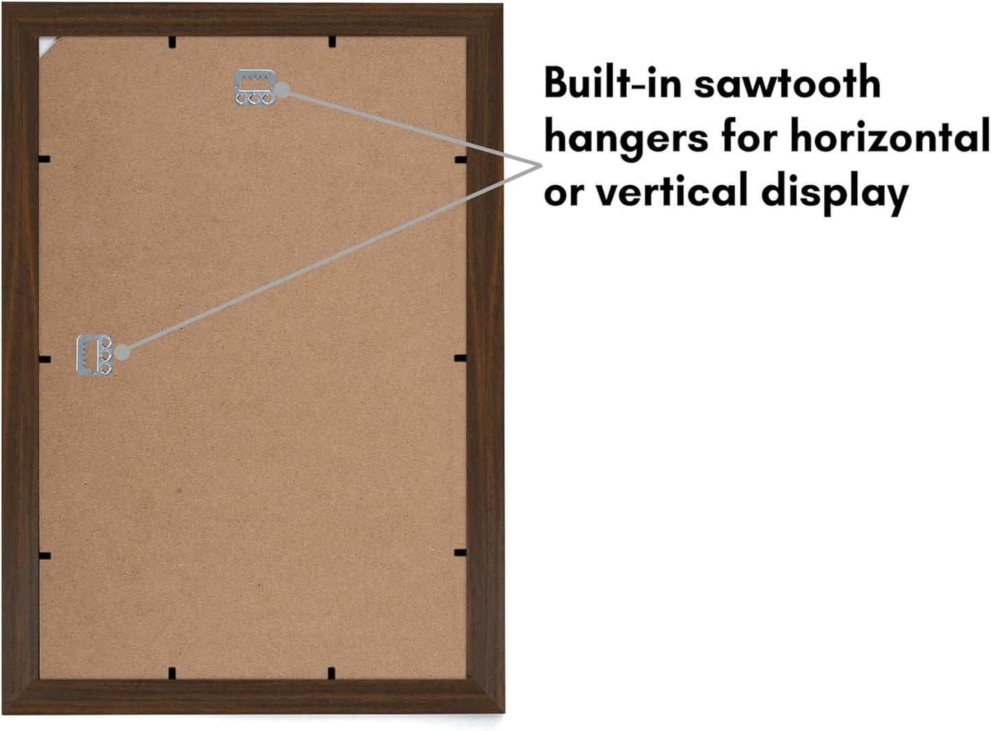 Americanflat 11x17 Picture Frame with Shatter-Resistant Glass - Signature Collection - Gallery-Style Frames Made of Engineered Wood - Photo Frame for Wall Display - Walnut