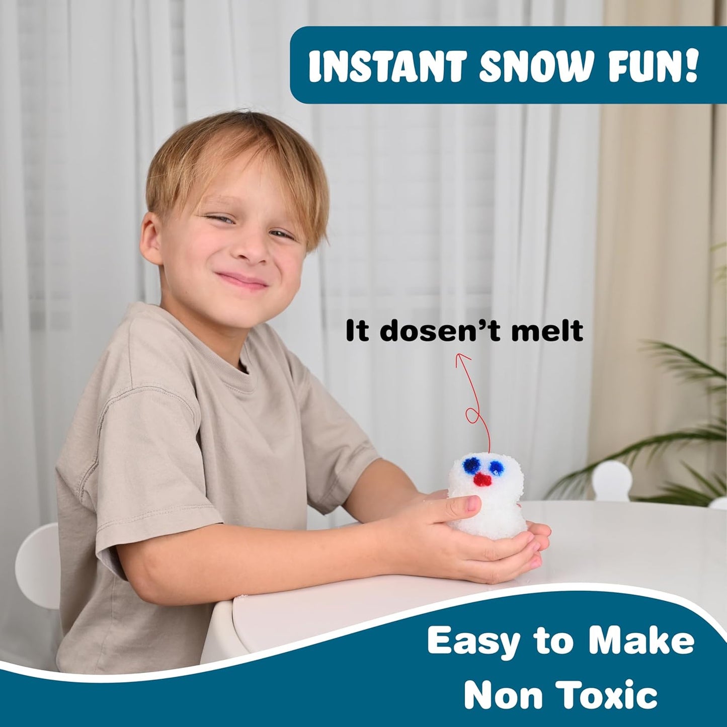Butterfly EduFields Snow Magic Science Kit for Kids | DIY Instant & Colorful Snowman Activity | Educational STEM Kit | Birthday Return Gift | Party Favor | Non-Toxic & Reusable | for Ages 4–15