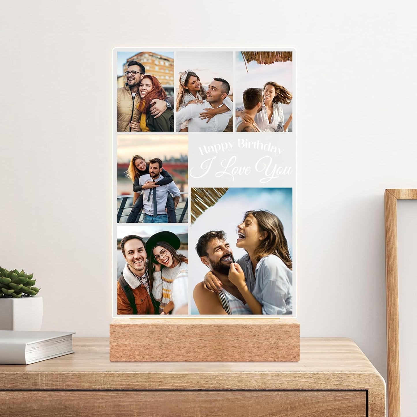 Custom Picture Frame, Personalized Photo Frame, Customized Picture Frames, Personalized Valentines Day Gifts for Her Him Women Men Girlfriend Boyfriend Mom Dad Couple Baby Kid Family Pet