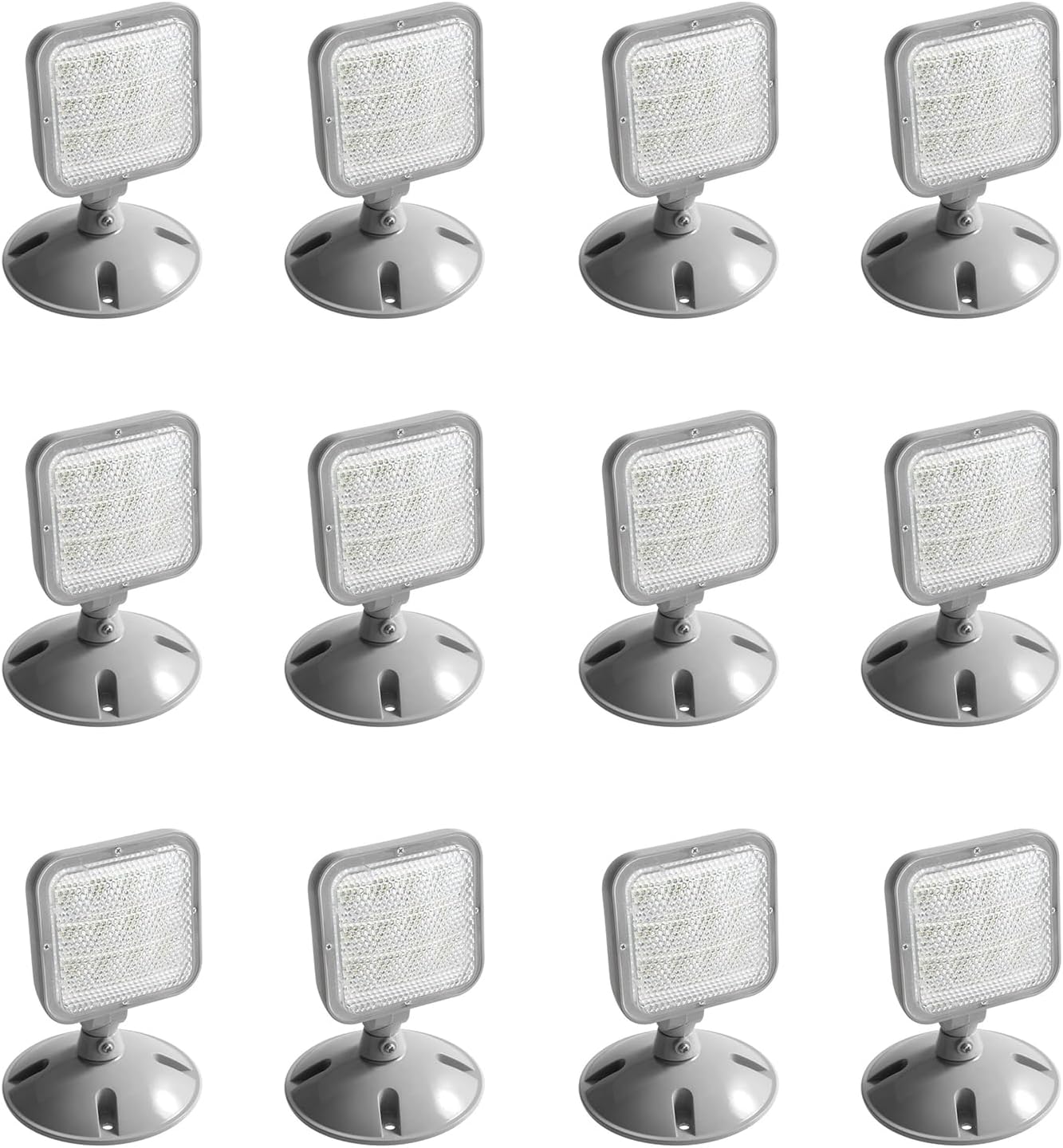 LED ENERGY PLUS Remote Outdoor Emergency Light Head – Single Head LED Lamp, Weatherproof Emergency Exit Lighting – 3.6V OR 9.6V Volts, 1.7 Watts (12 Pack)