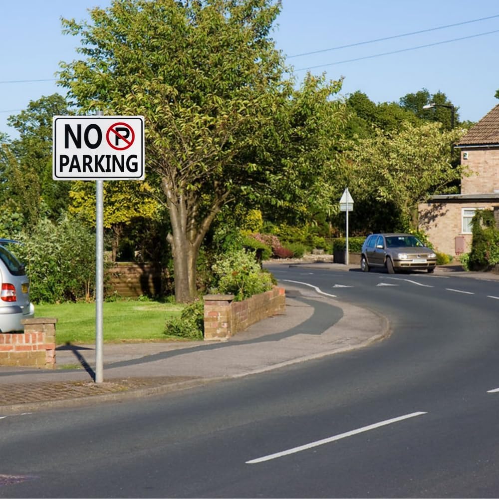 2 Pack No Parking Sign, 14"x 10" .040 Rust Free Aluminum – Reflective, UV Protected and Weatherproof