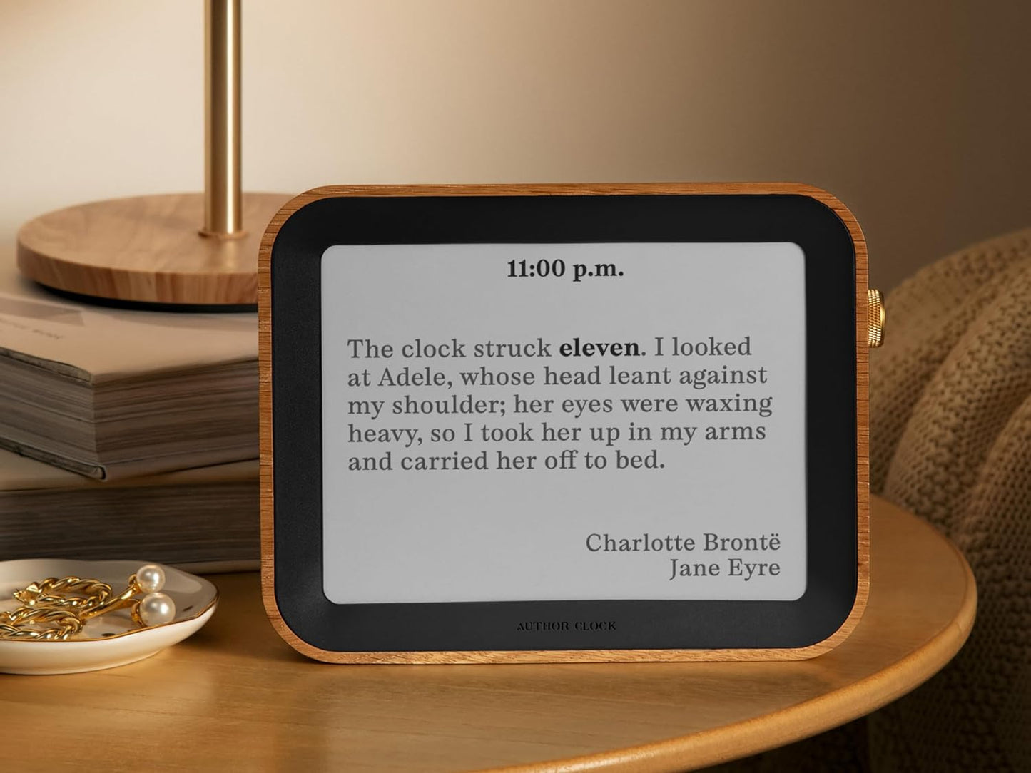 Author Clock – Literary Clock That Tells Time Using Book Quotes | Unique Gift for Book Lovers | New Quote Every Minute | Large | Vol 2