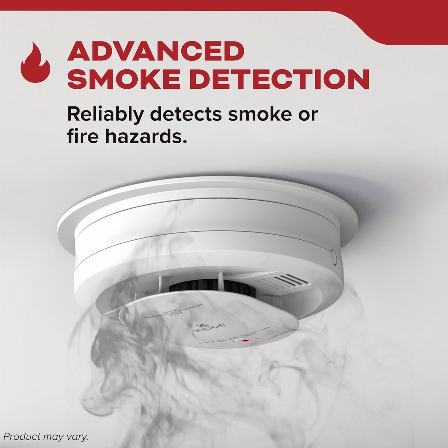 Kidde Hardwired Smoke Detector, 10-Year Battery Backup, Voice Alerts, Interconnectable, LED Warning Light Indicators, 20SA10-V