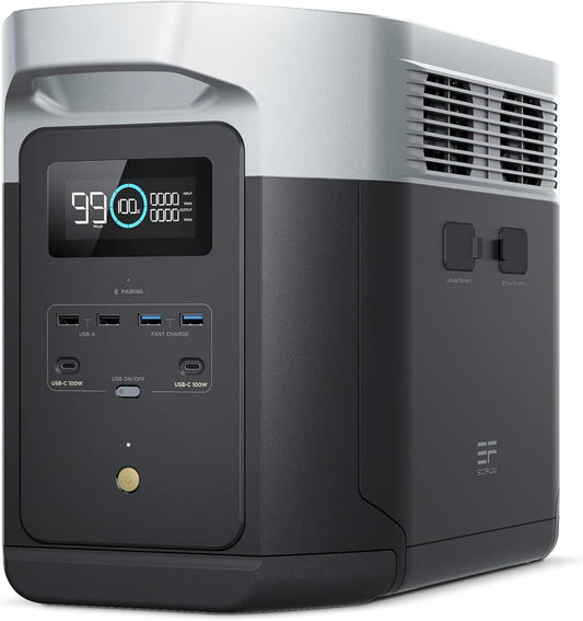 EF ECOFLOW Portable Power Station DELTA 2 Max, 2400W LFP Solar Generator, Full Charge in 1 Hr, 2048Wh Solar Powered Generator for Home Backup(Solar Panel Optional)