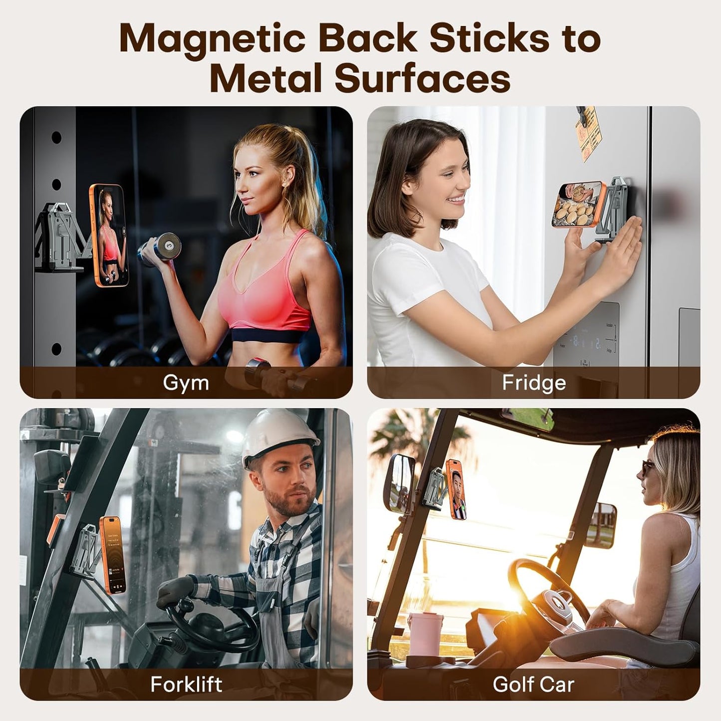 OMOTON 360°Rotating for MagSafe Tripod Mount, Adjustable Aluminum Magnetic Phone Tripod for iPhone 17/16/15/14 Pro Max Air, Foldable Cell Phone Stand Fits Vlog, Gym, Travel Essentials, Gray