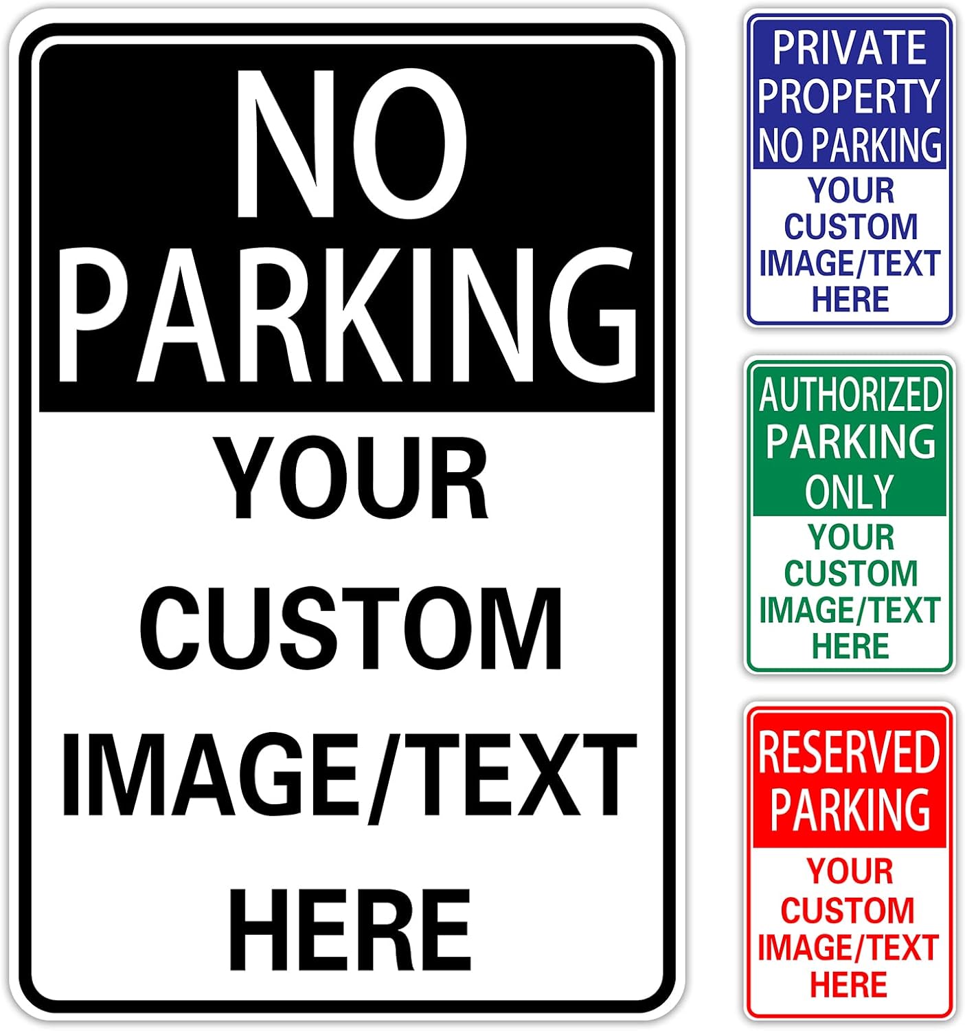No Parking Signs Custom Parking Sign for Parking Lots Business and Schools Outdoor Use Aluminum Metal Decor 12x17 Inches