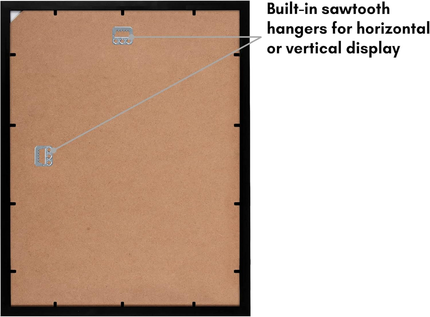 Americanflat 14x18 Picture Frame with Polished Plexiglass - Signature Collection - Gallery-Style Frames Made of Engineered Wood - Photo Frame for Wall Display - Black